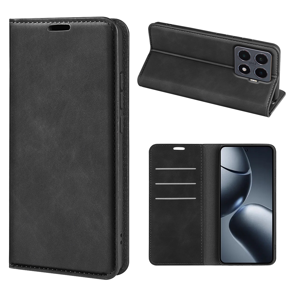 Xiaomi 15T Pro Slimmat fodral med kortfack, Svart