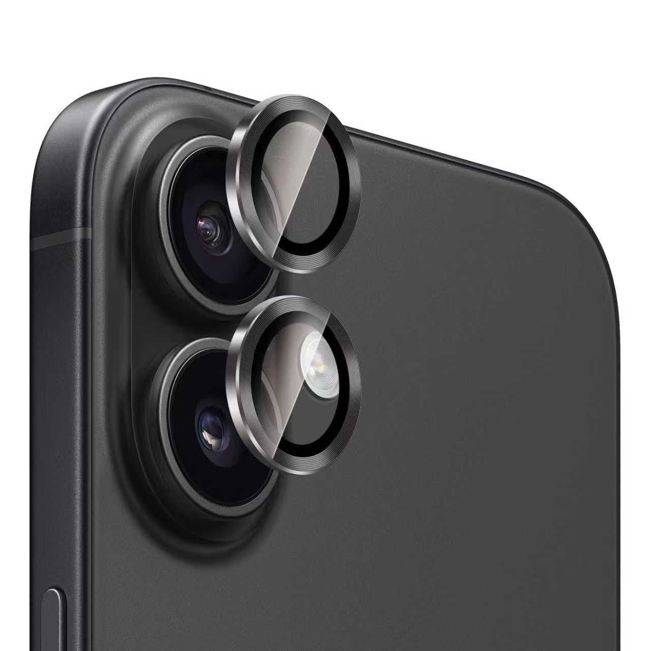 Linsskydd Metall iPhone 17, Svart