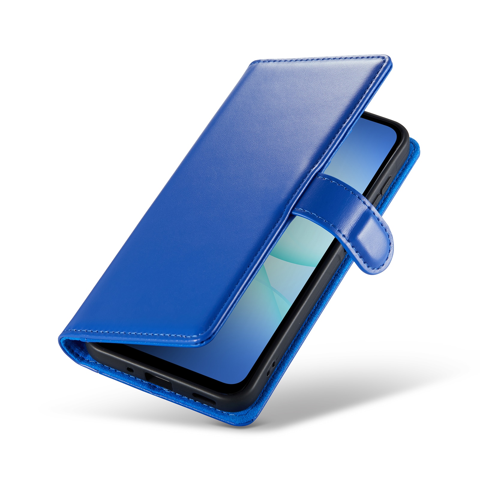 Samsung Galaxy A17 Plånboksfodral i Äkta Läder, Blå