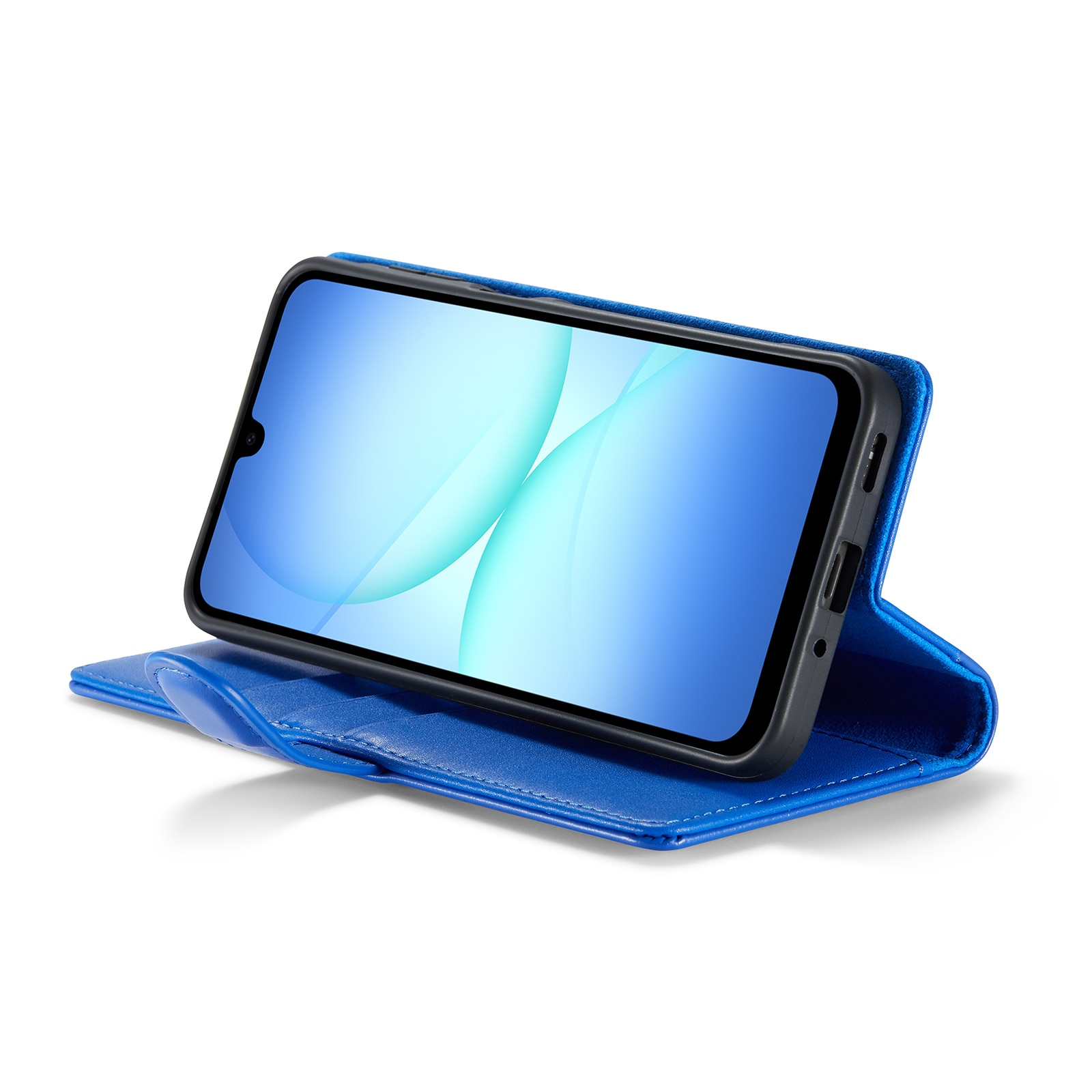 Samsung Galaxy A17 Plånboksfodral i Äkta Läder, Blå