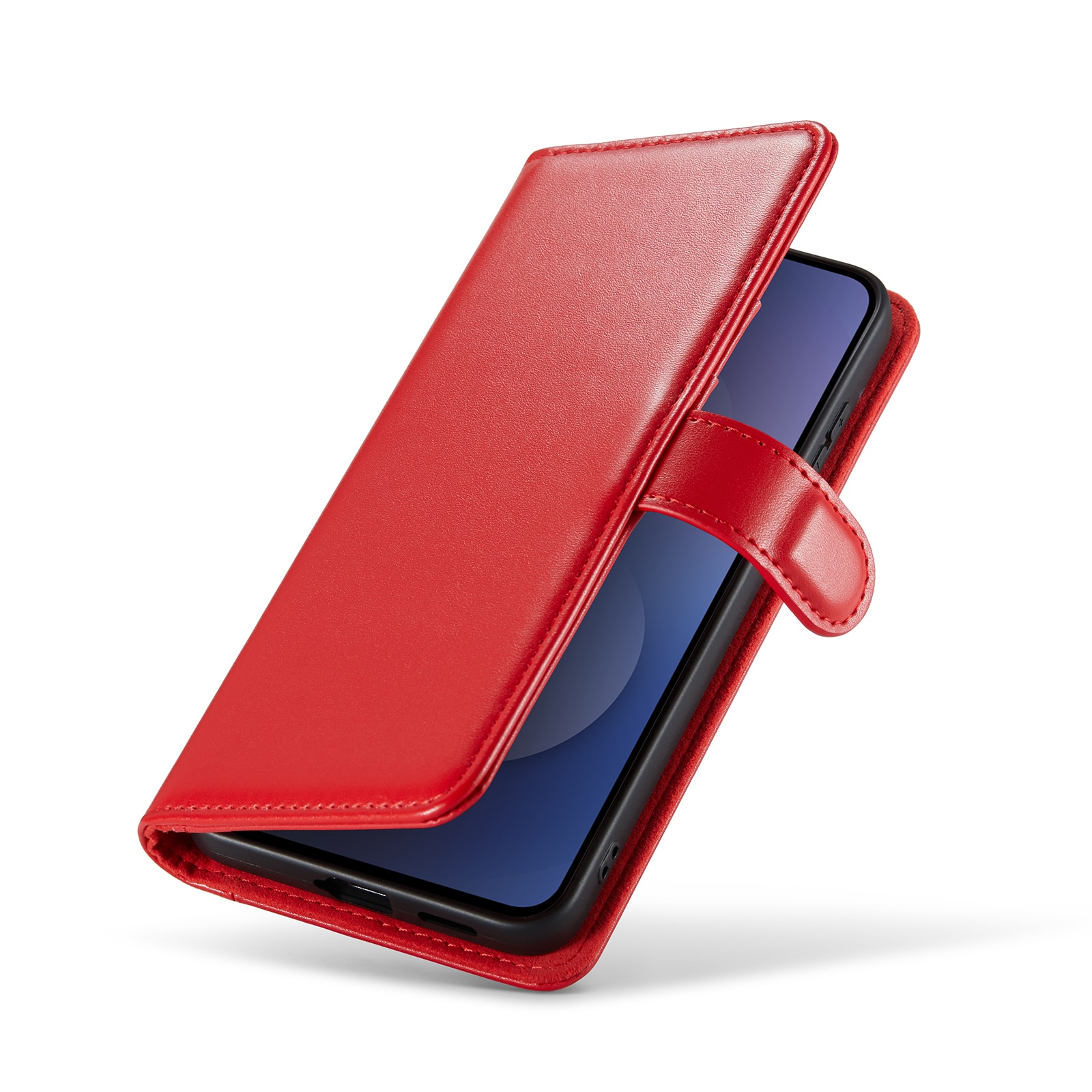 Samsung Galaxy S25 FE Plånboksfodral i Äkta Läder, Röd