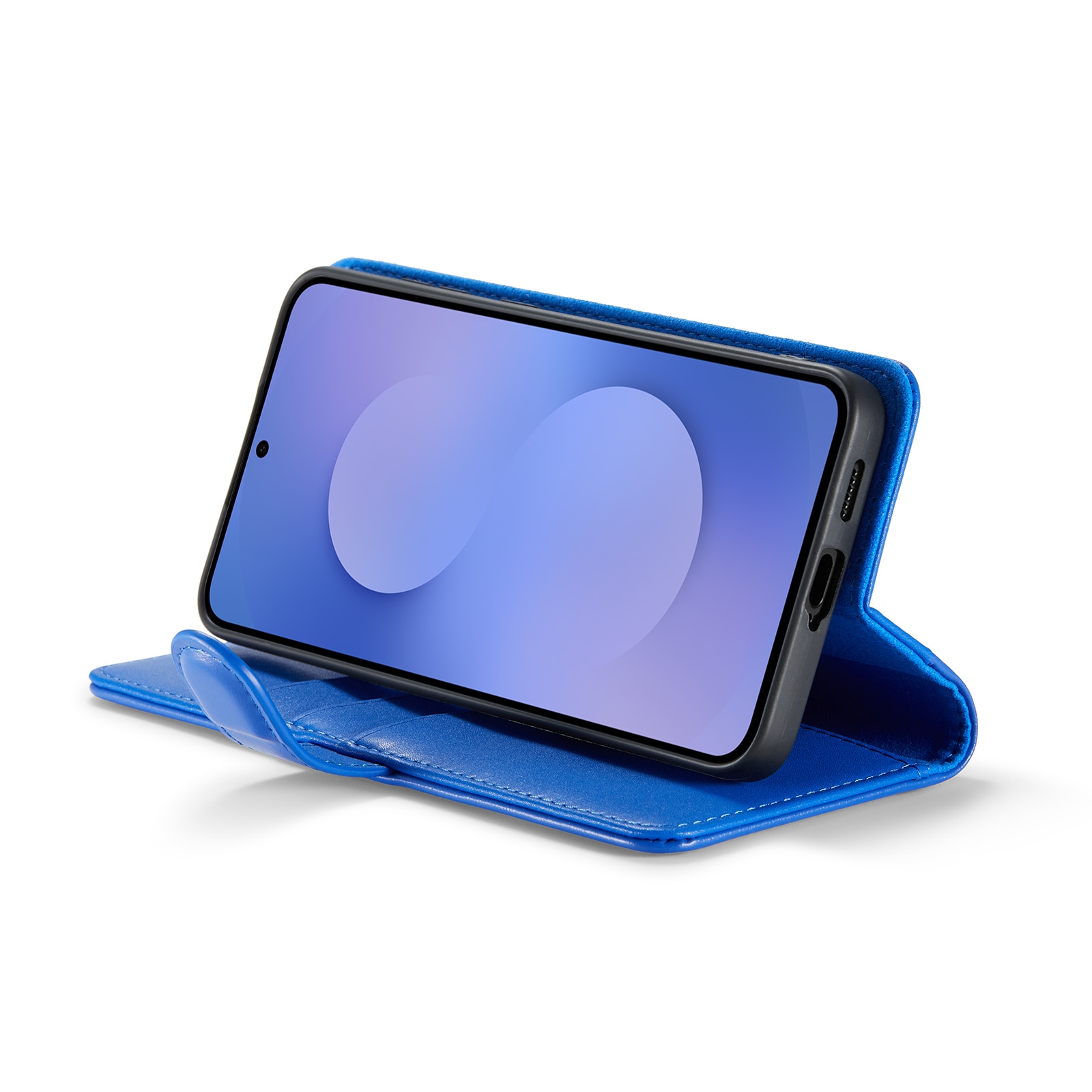 Samsung Galaxy S25 FE Plånboksfodral i Äkta Läder, Blå