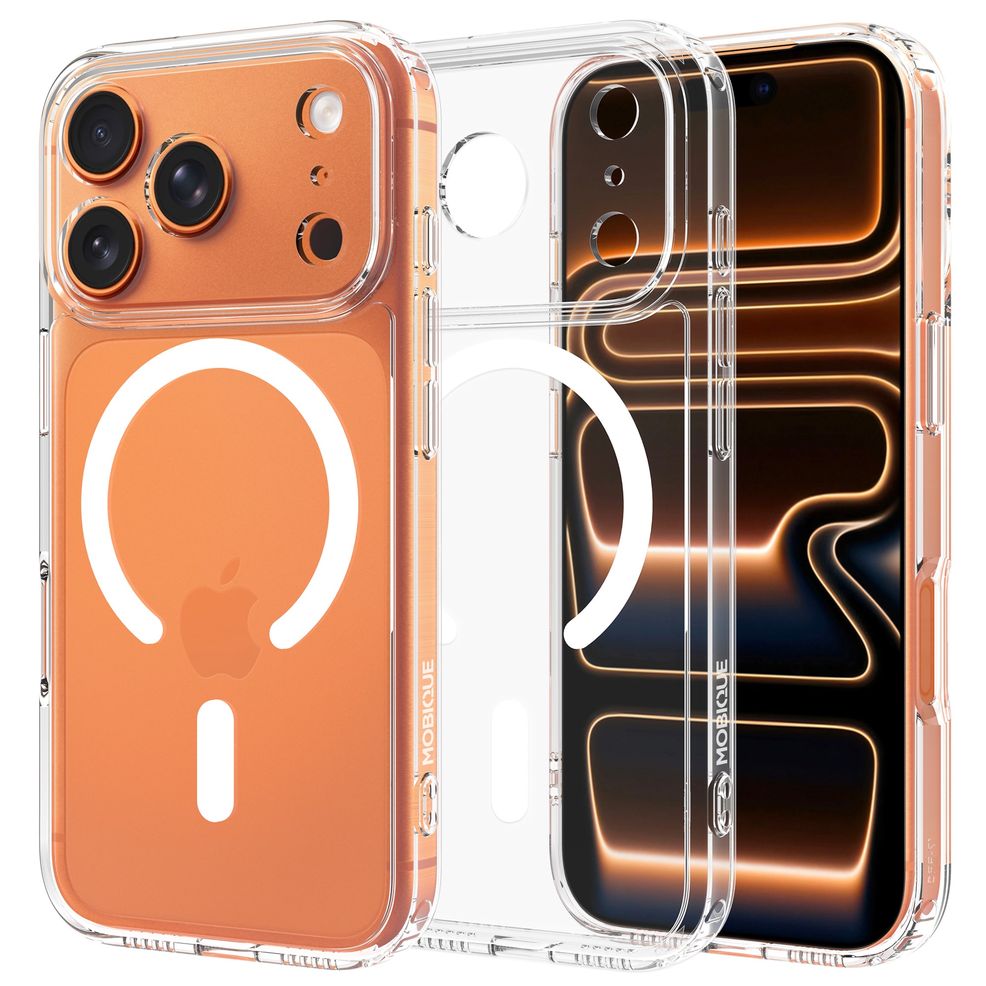 iPhone 17 Pro Max MagSafe Hybrid-skal, Genomskinlig