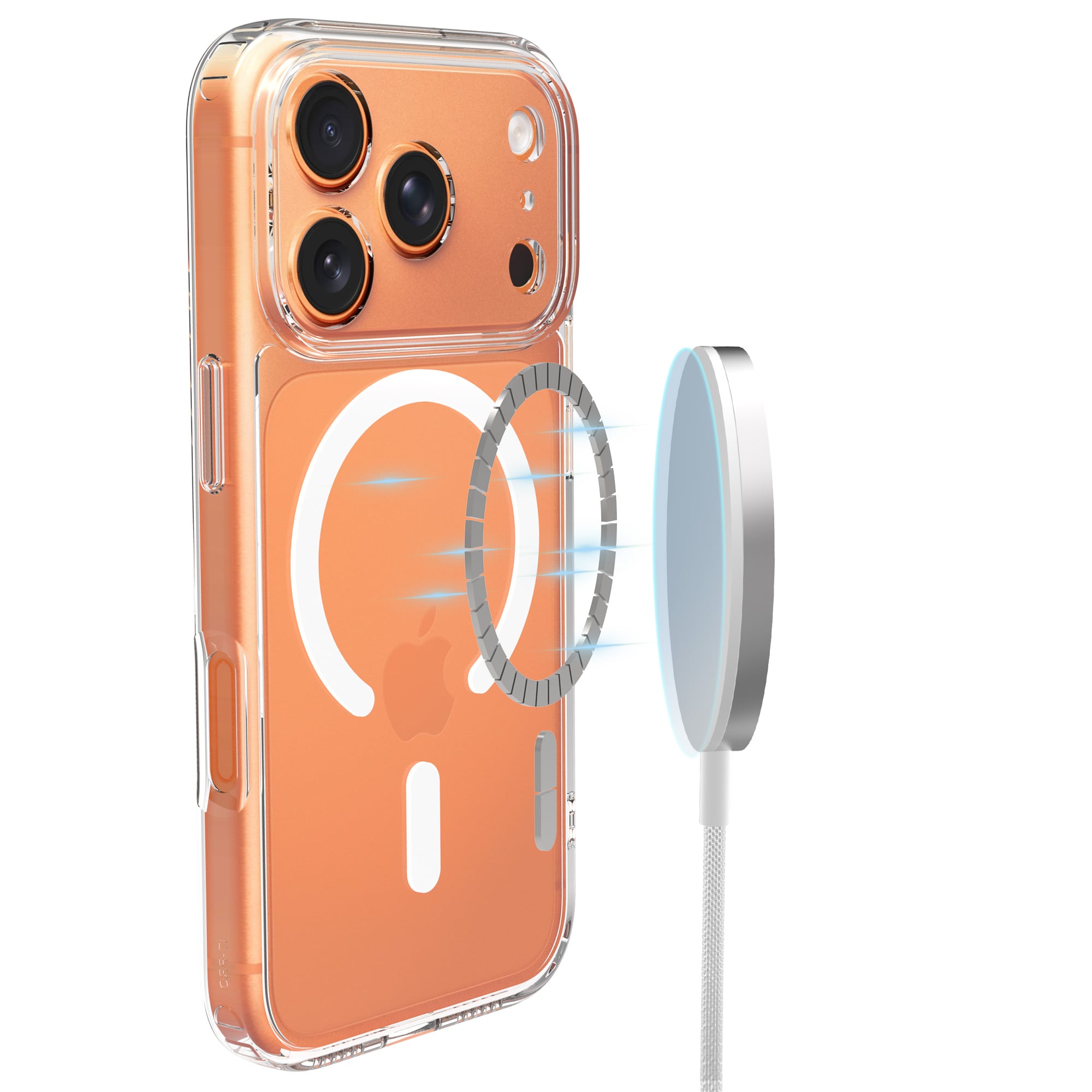 iPhone 17 Pro Max MagSafe Hybrid-skal, Genomskinlig