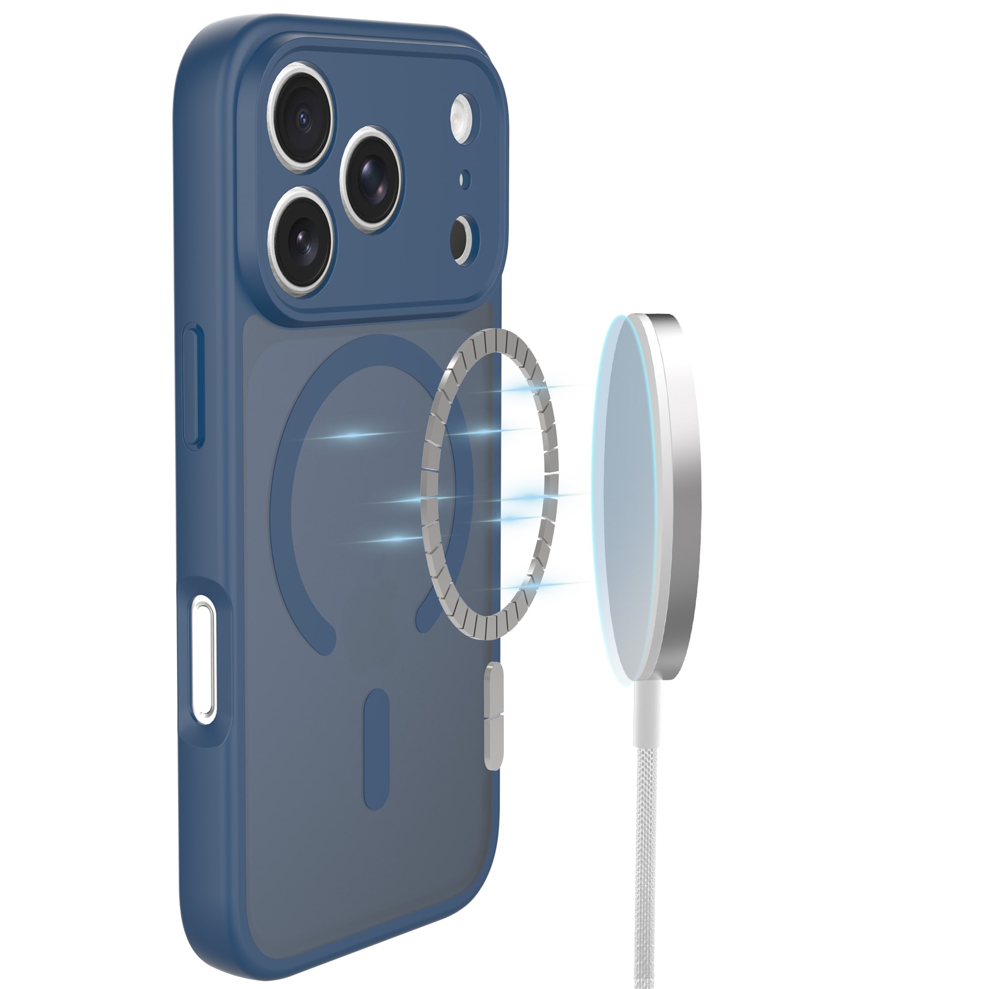 iPhone 17 Pro Hybrid-skal Magnetisk, Dark Blue