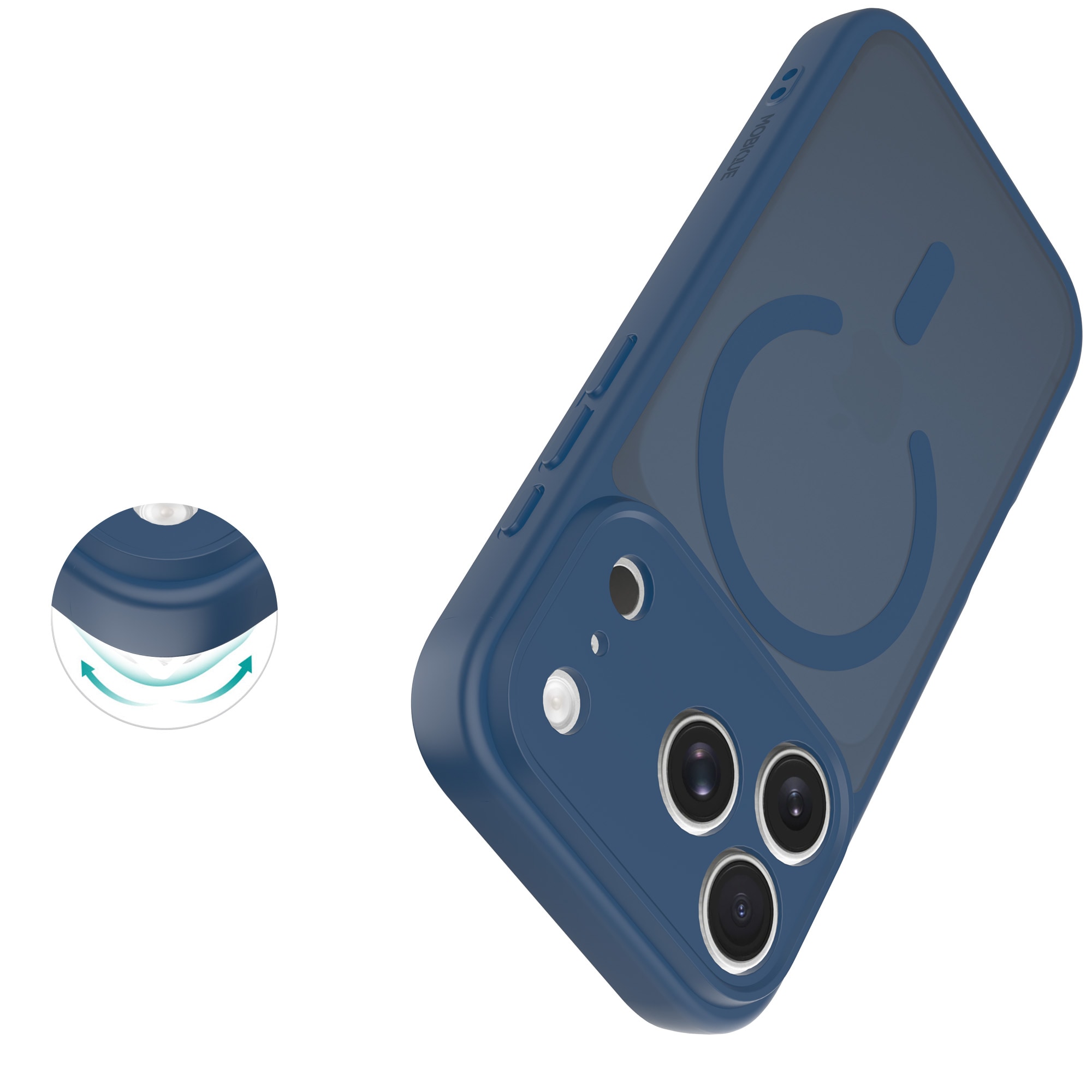 iPhone 17 Pro Hybrid-skal Magnetisk, Dark Blue