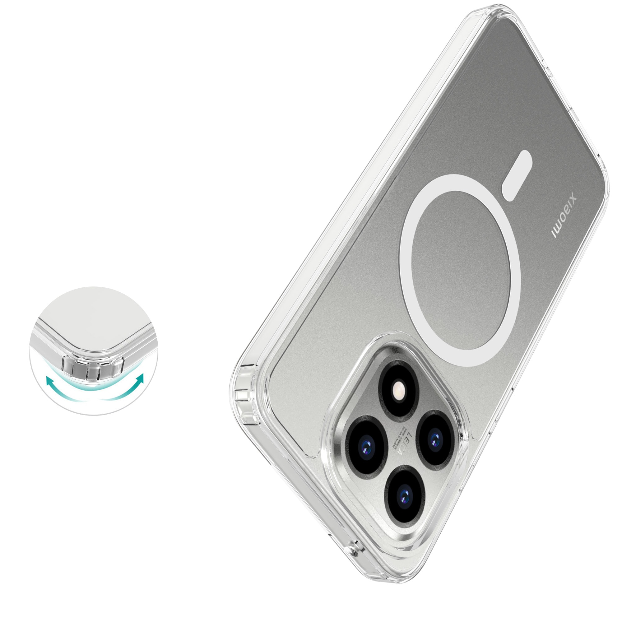 Xiaomi 15T MagSafe Hybrid-skal, Genomskinlig