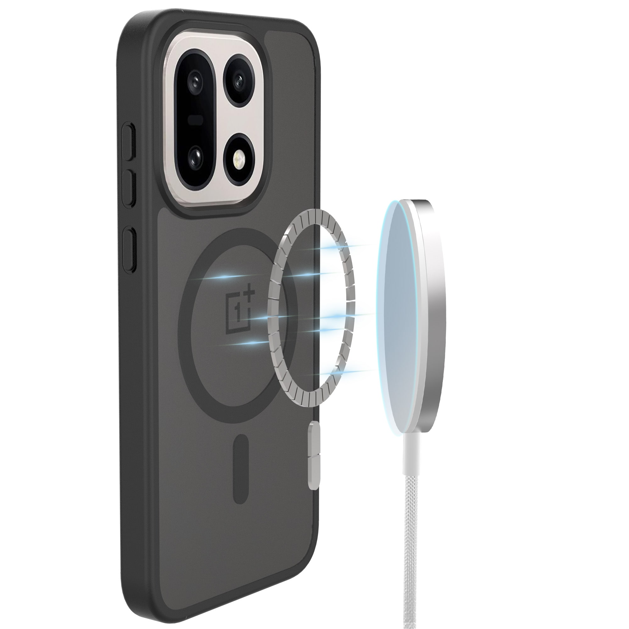  OnePlus 15 Hybrid-skal Magnetisk, Frosted Black