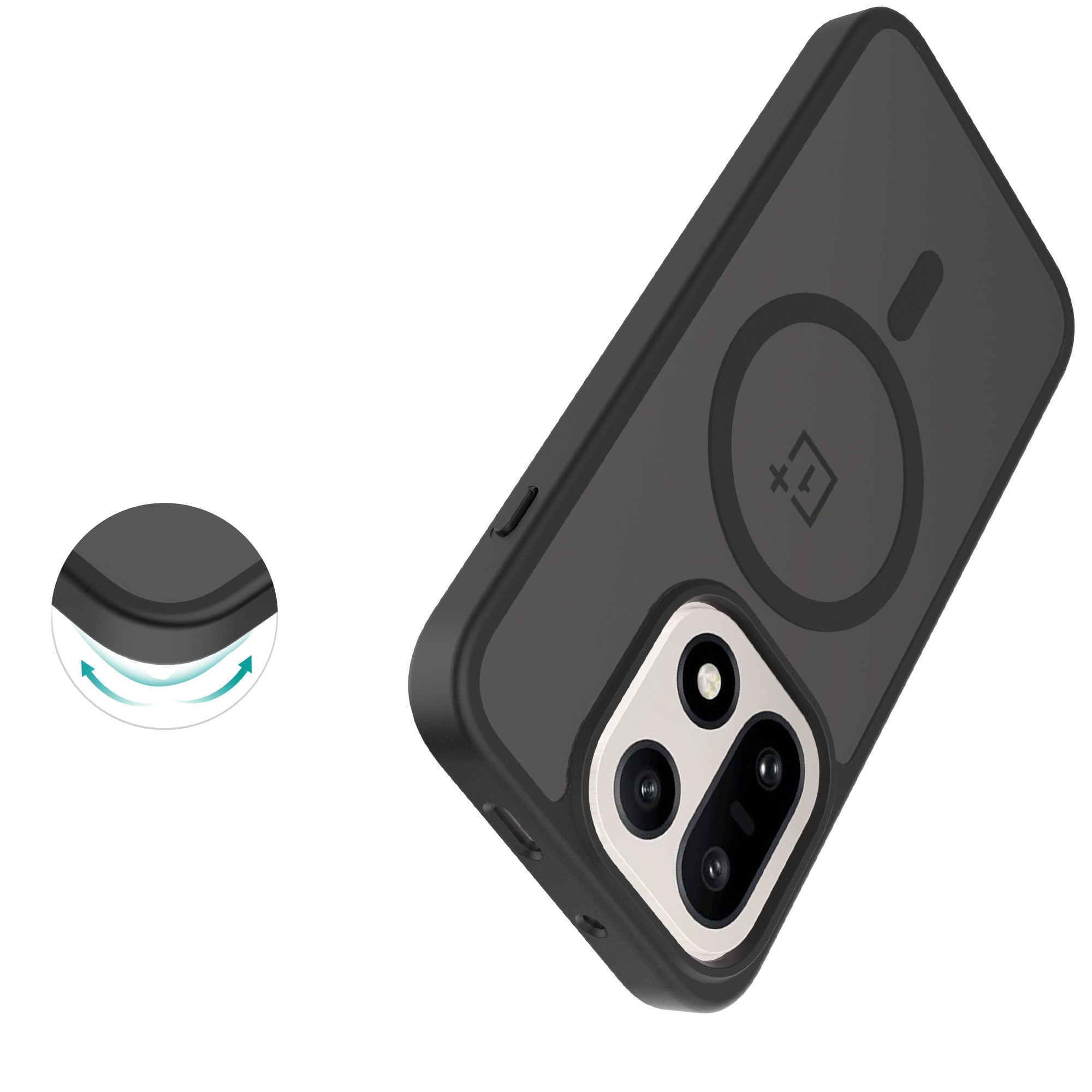  OnePlus 15 Hybrid-skal Magnetisk, Frosted Black