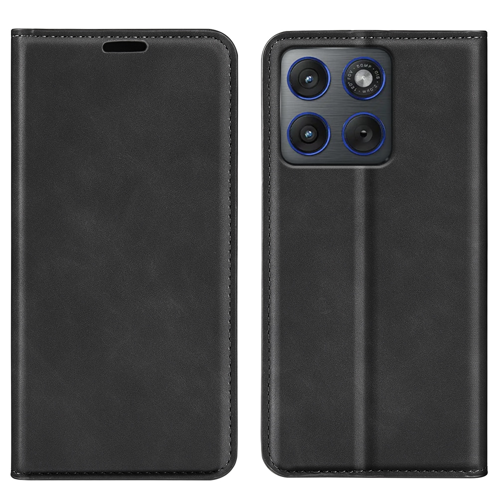 Motorola Edge 70 Slimmat fodral med kortfack, Svart