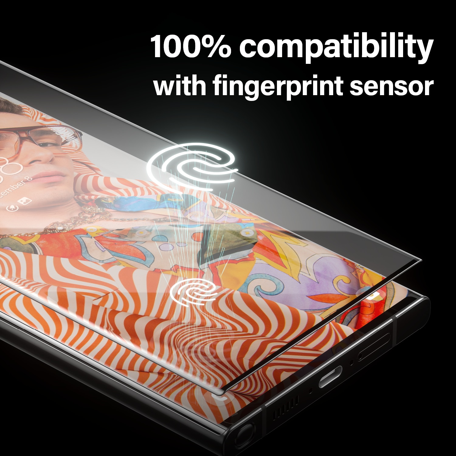 Samsung Galaxy S23 Ultra Skärmskydd i hybridglas med installationsverktyg - Ultra Wide Fit