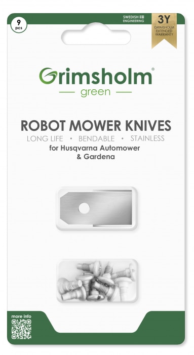 9-Pack Robotgräsklipparknivar för Husqvarna Automower Aspire R4