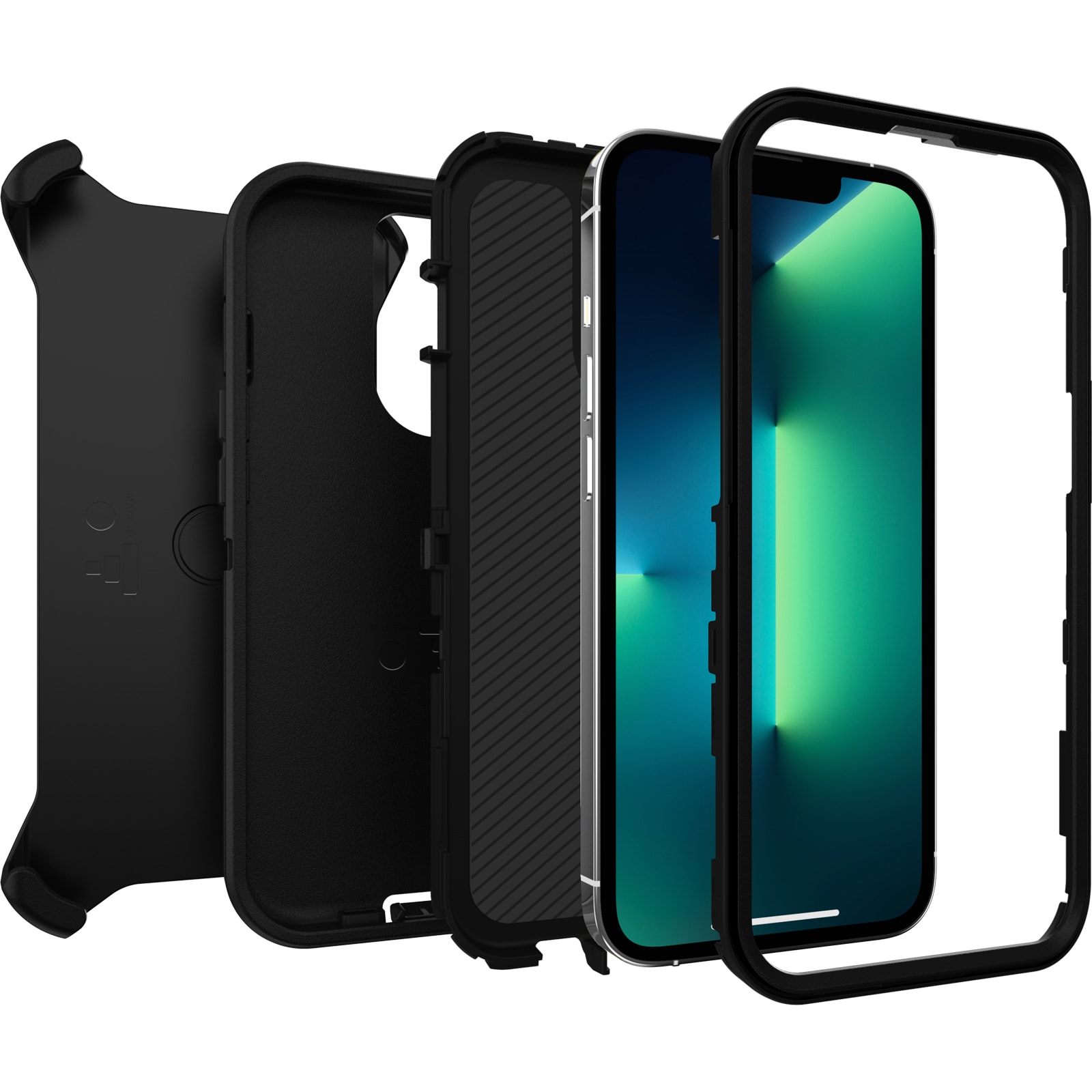 iPhone 13 Pro Defender - Robust mobilskal med hög skyddsfaktor, Svart