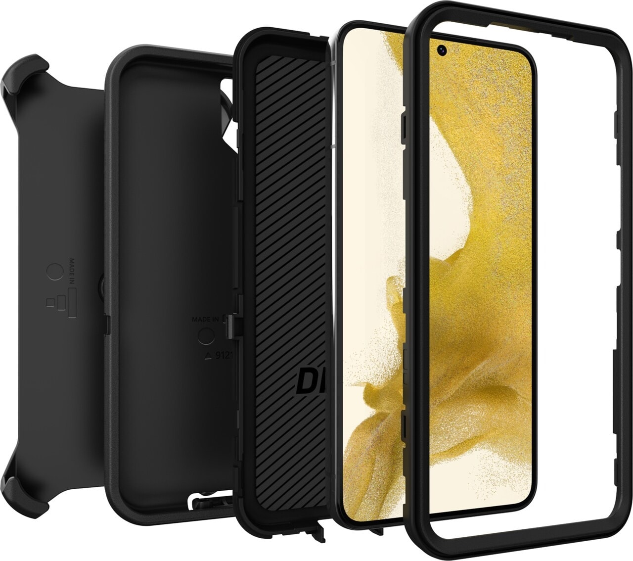 Samsung Galaxy S22 Defender - Robust mobilskal med hög skyddsfaktor, Svart