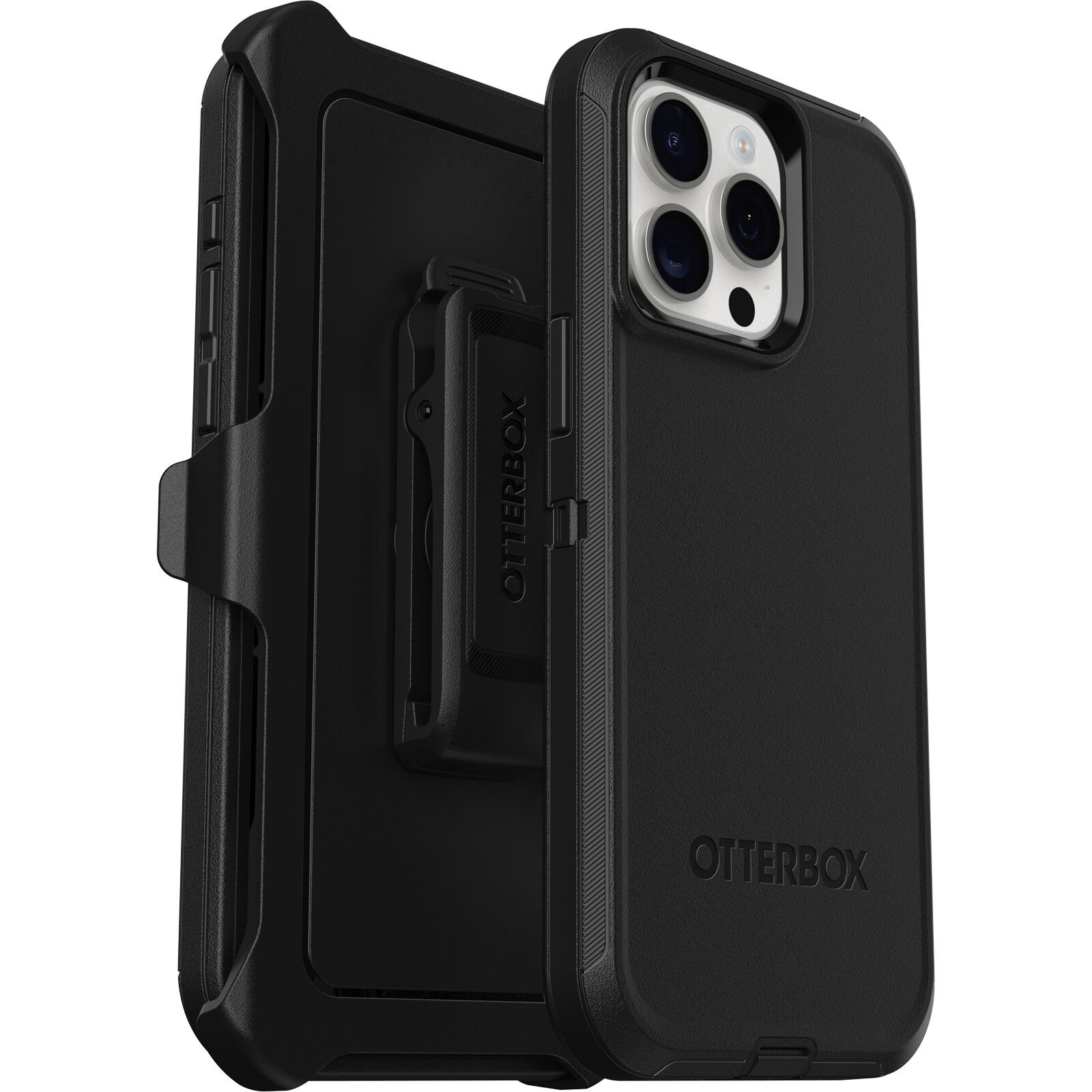 iPhone 15 Pro Max Defender - Robust mobilskal med hög skyddsfaktor, svart