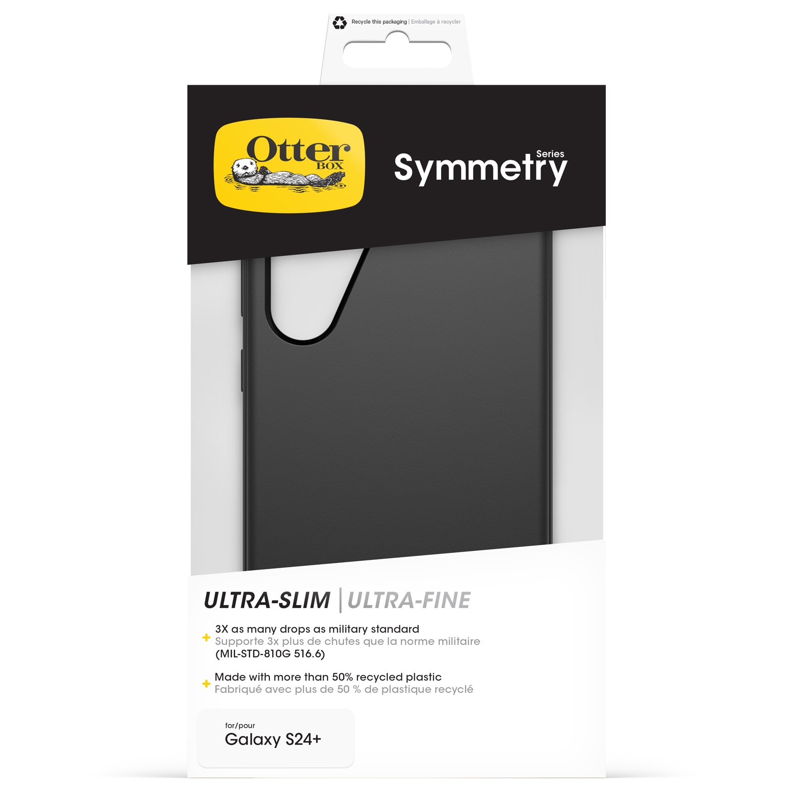Samsung Galaxy S24 Plus Stöttåligt skal Symmetry, Svart