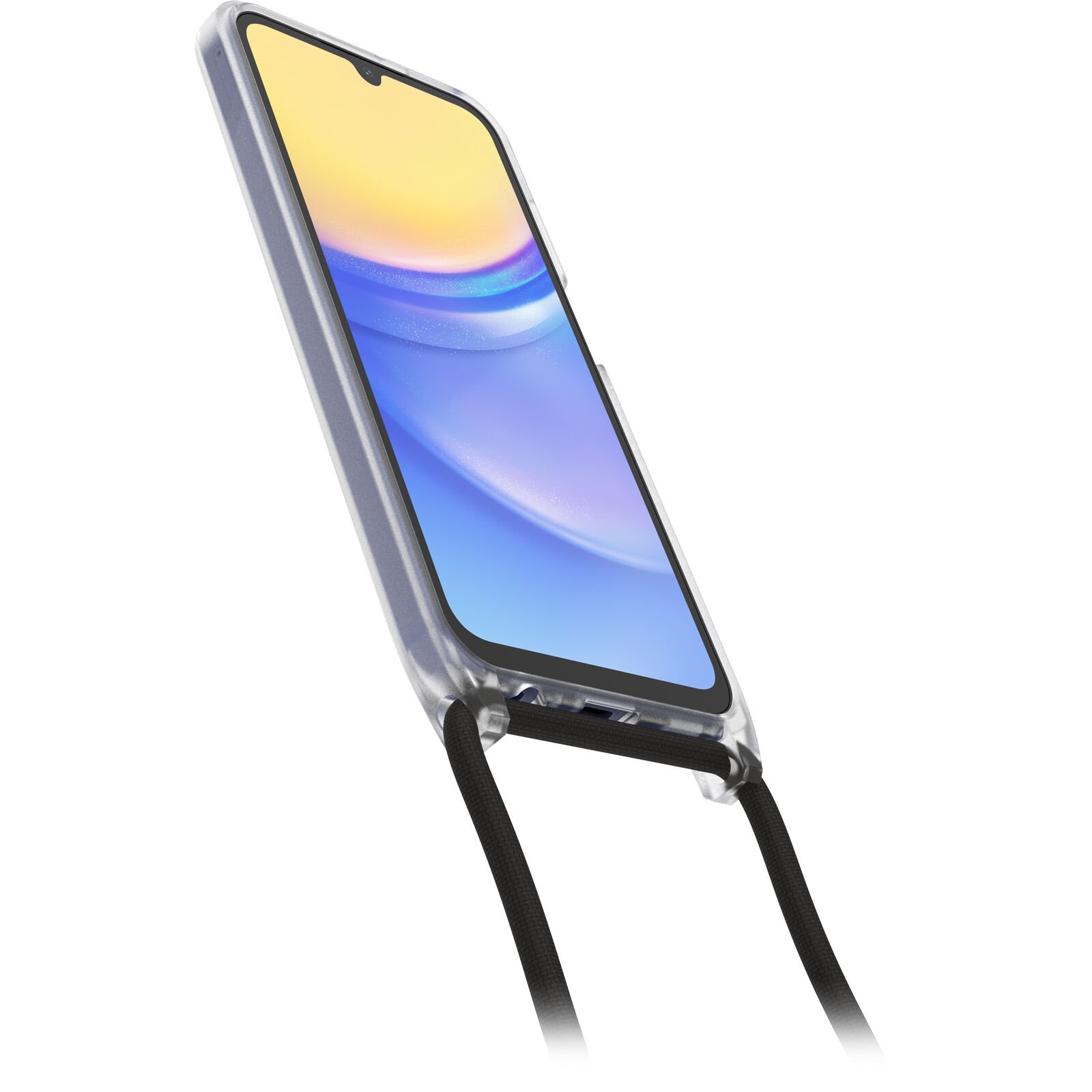 Samsung Galaxy A15 Skal med halsband React Necklace, genomskinlig