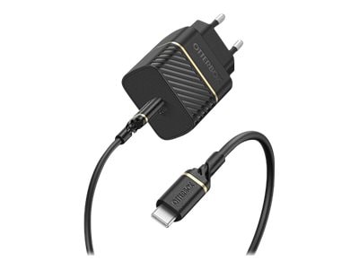 Fast Charge Väggladdare + Kabel USB-C till USB-C 20W, Black