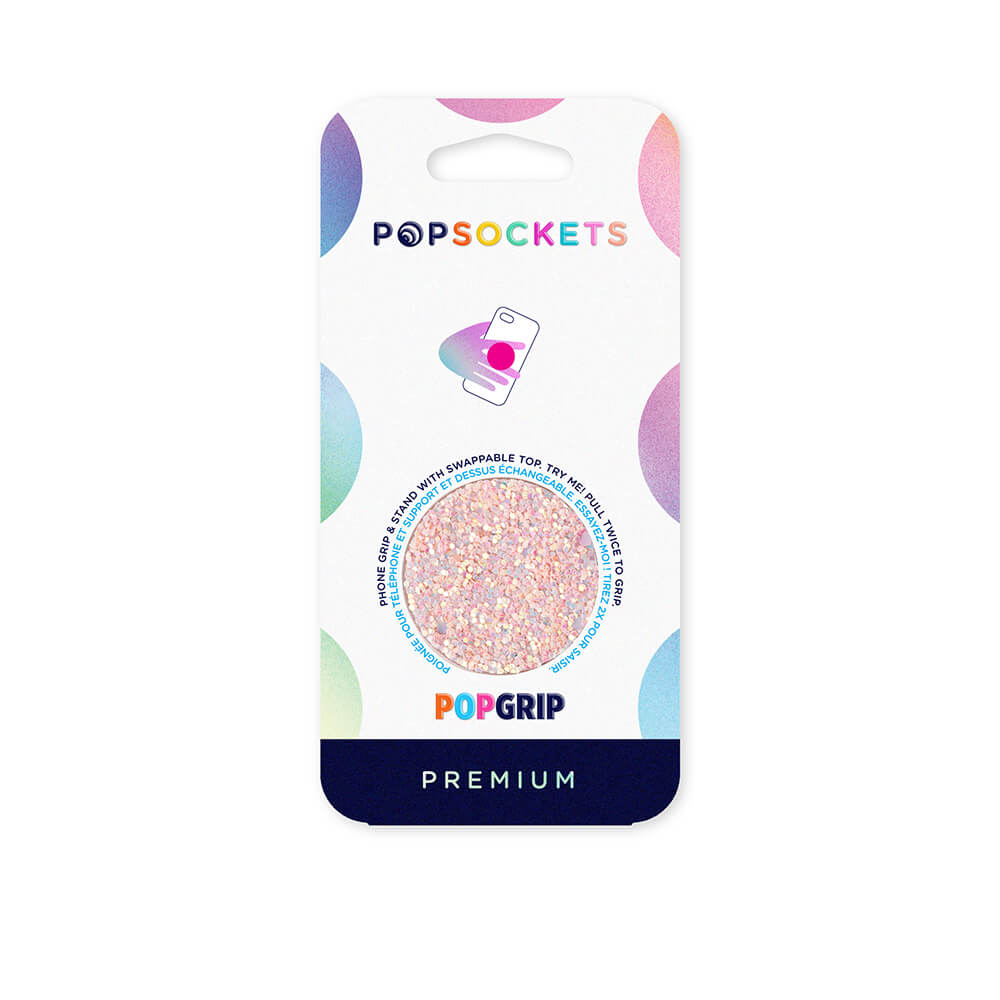 PopGrip Mobilhållare / ställ med avtagbar top, Sparkle Rose