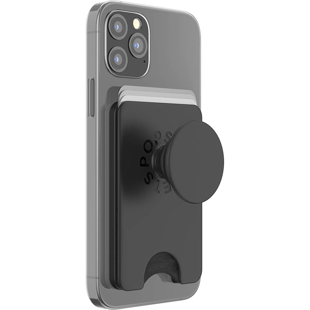 PopWallet+ MagSafe mobilplånbok med avtagbar top, svart