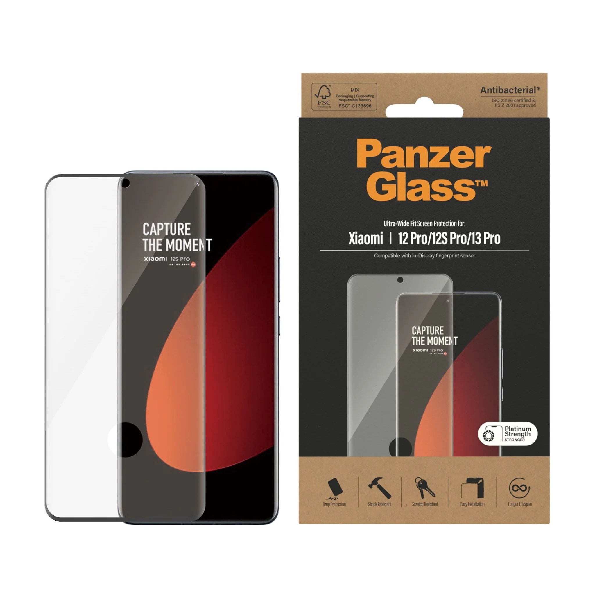 Xiaomi 13 Pro/12 Pro Skärmskydd i reptåligt härdat glas - Ultra Wide Fit