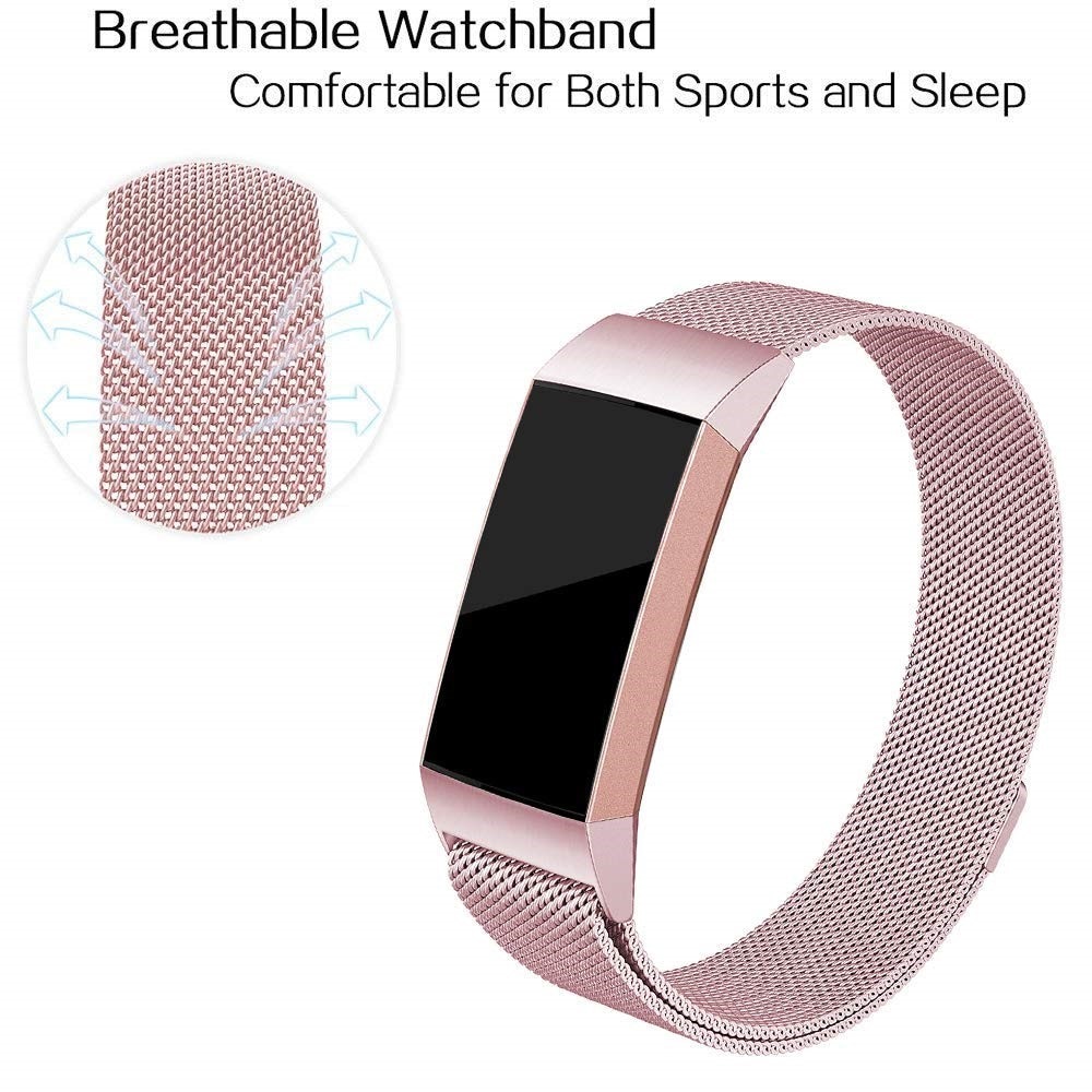 Fitbit Charge 3/Charge 4 Armband Milanese Loop, Rosa