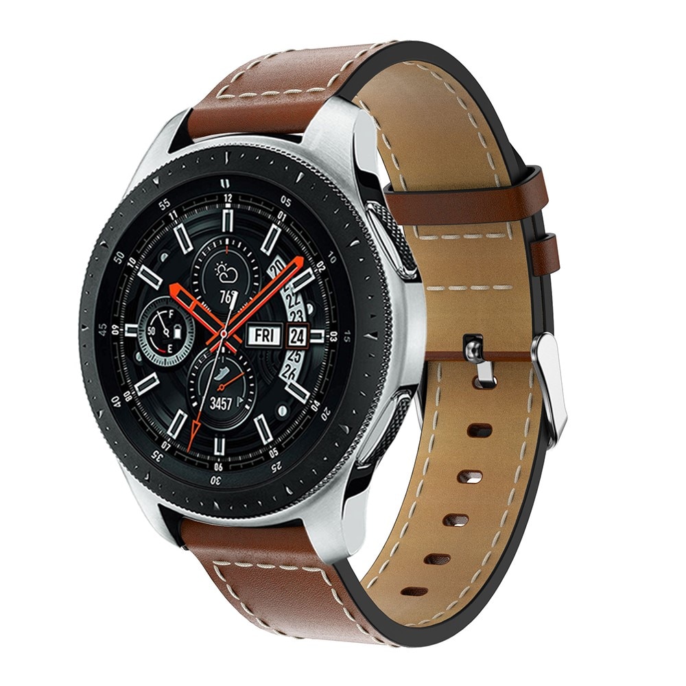 Huawei Watch Buds Armband i äkta läder, cognac