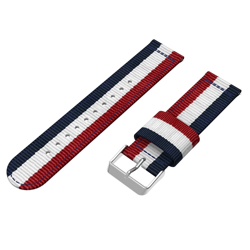 Garmin Venu 3 Armband i nylon, blå/vit/röd