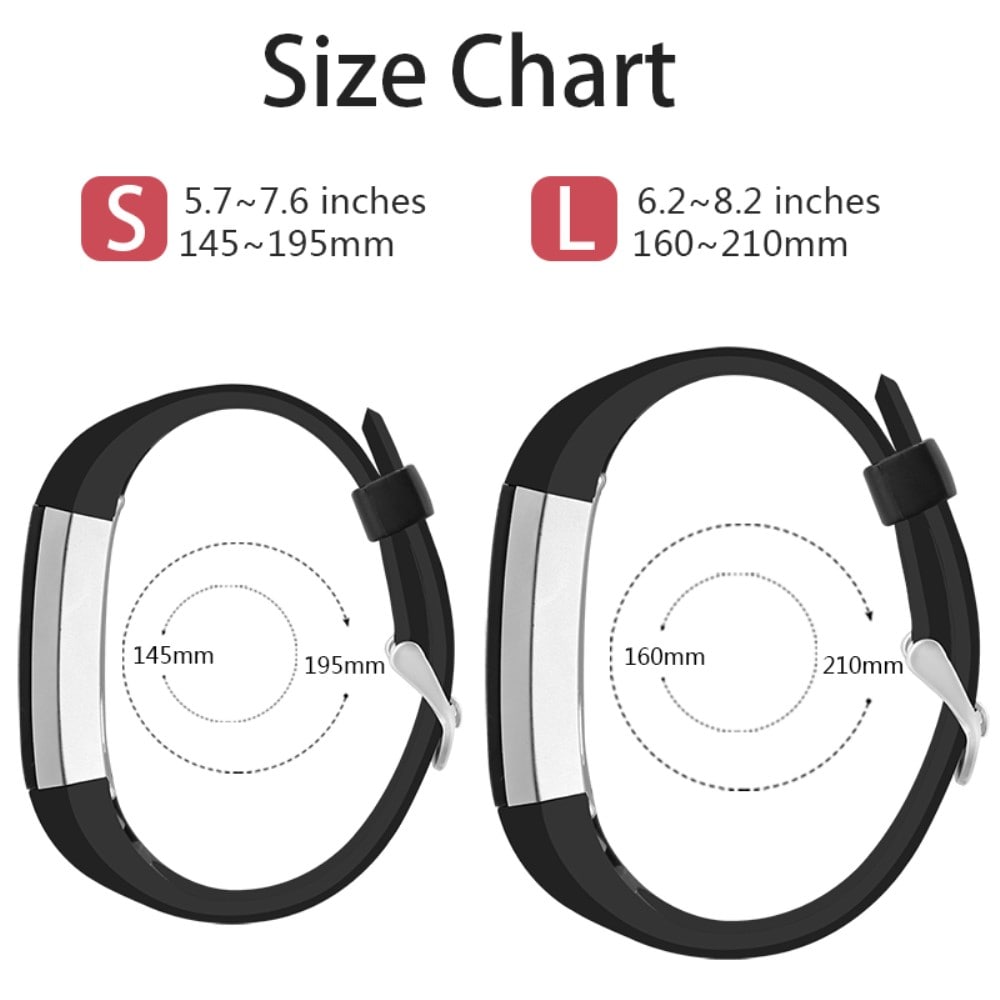Fitbit Alta HR/Alta Armband i silikon, Svart