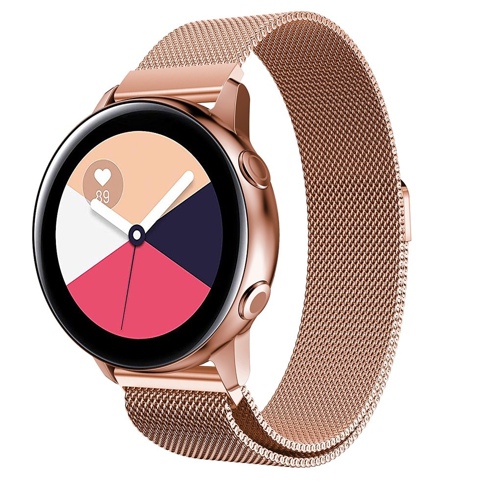 Samsung Galaxy Watch 5 44mm Armband Milanese Loop, roséguld