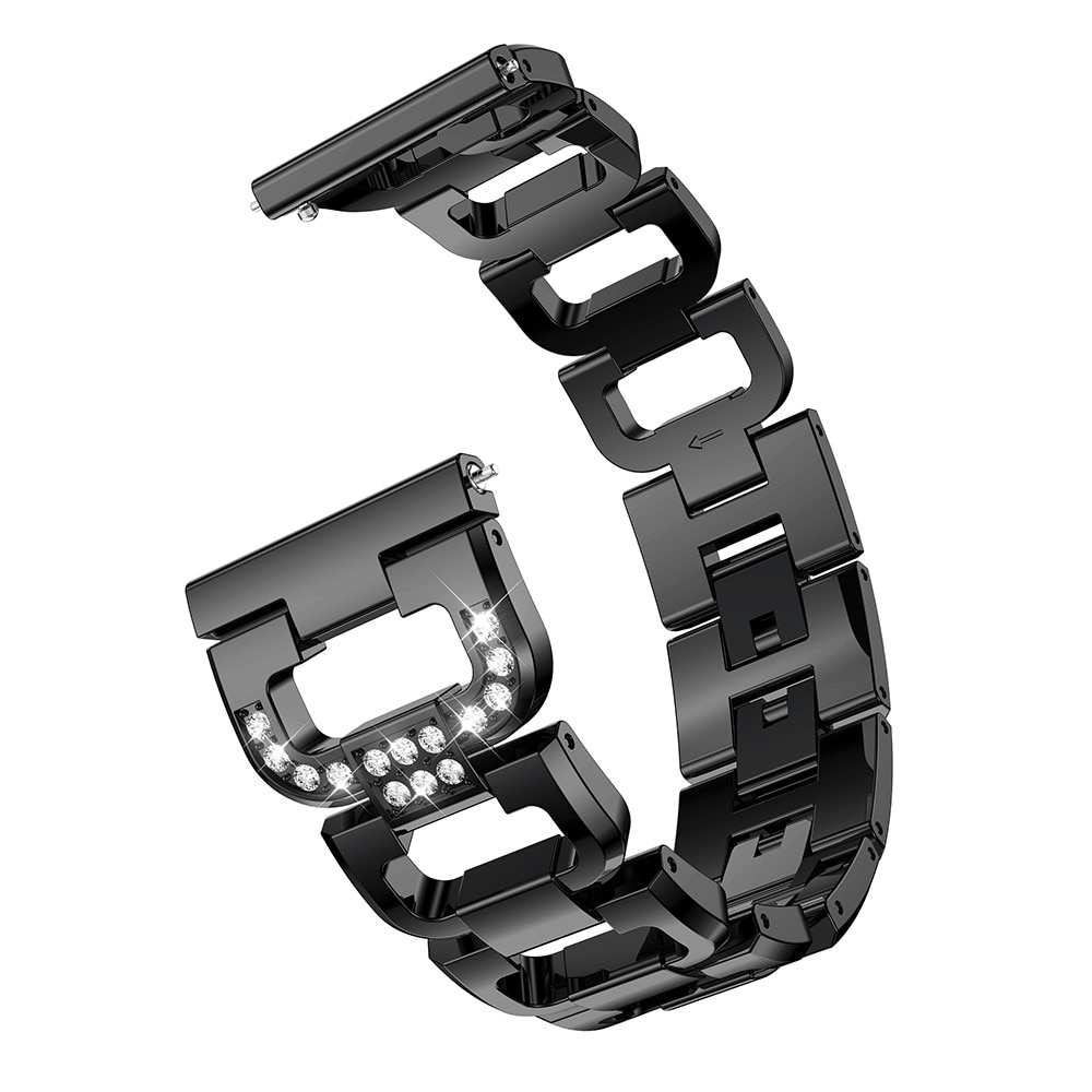 OnePlus Watch 2 Lyxigt armband med glittrande stenar, svart