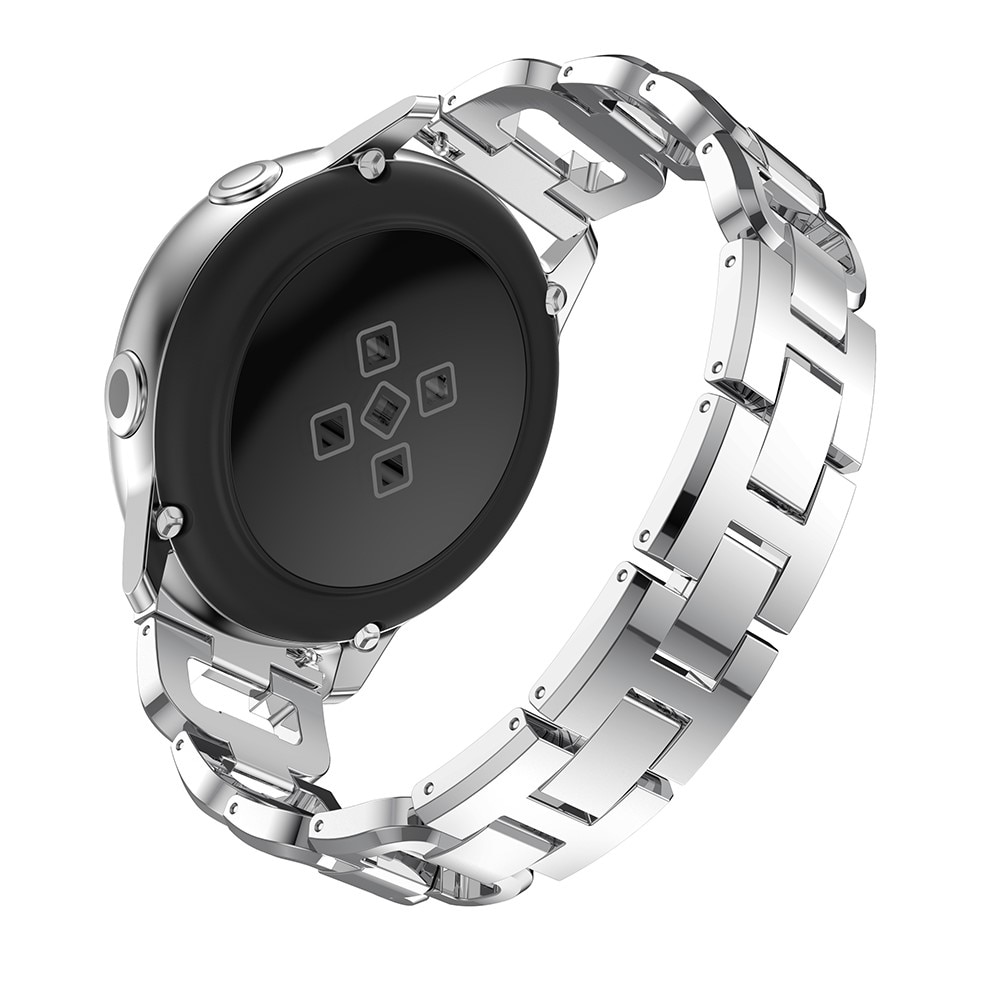 Huawei Watch Buds Lyxigt armband med glittrande stenar, silver