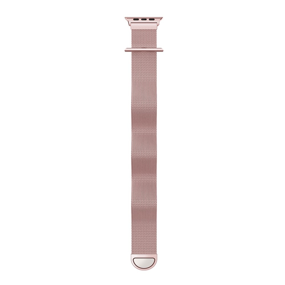 Apple Watch 45mm Series 7 Armband Milanese Loop, rosa guld