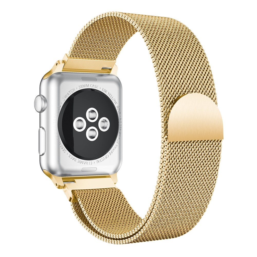 Apple Watch SE 40mm Armband Milanese Loop, guld