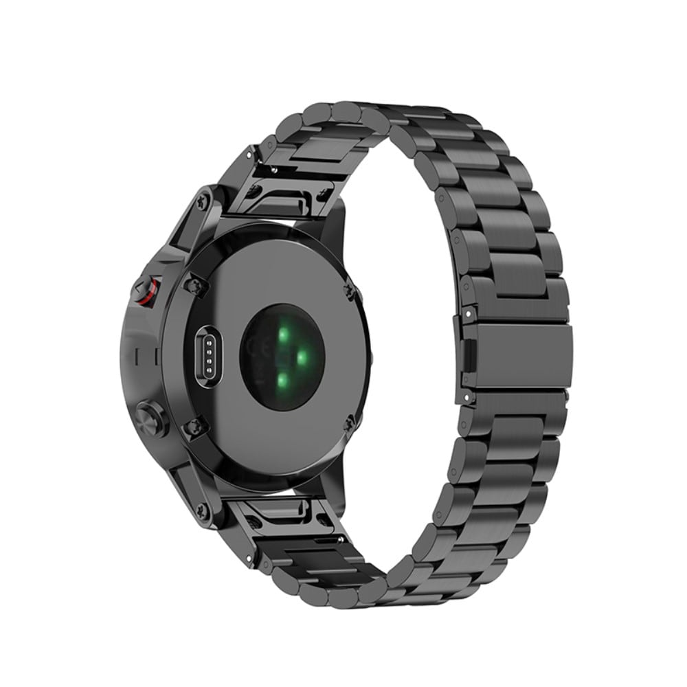 Garmin Fenix 5S/5S Plus Stilrent länkarmband i metall, svart