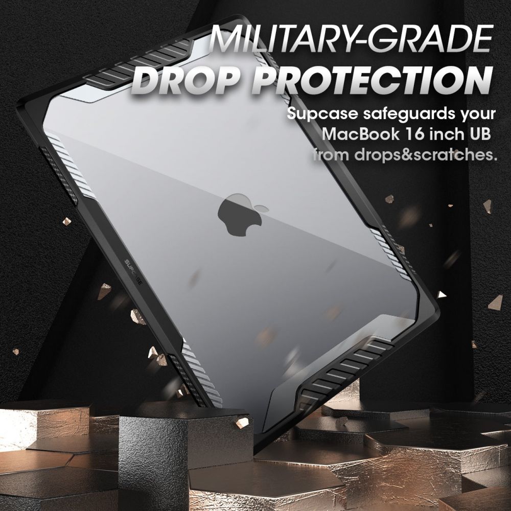 MacBook Pro 16" 2021-2023 Unicorn Beetle Pro-skal, Black