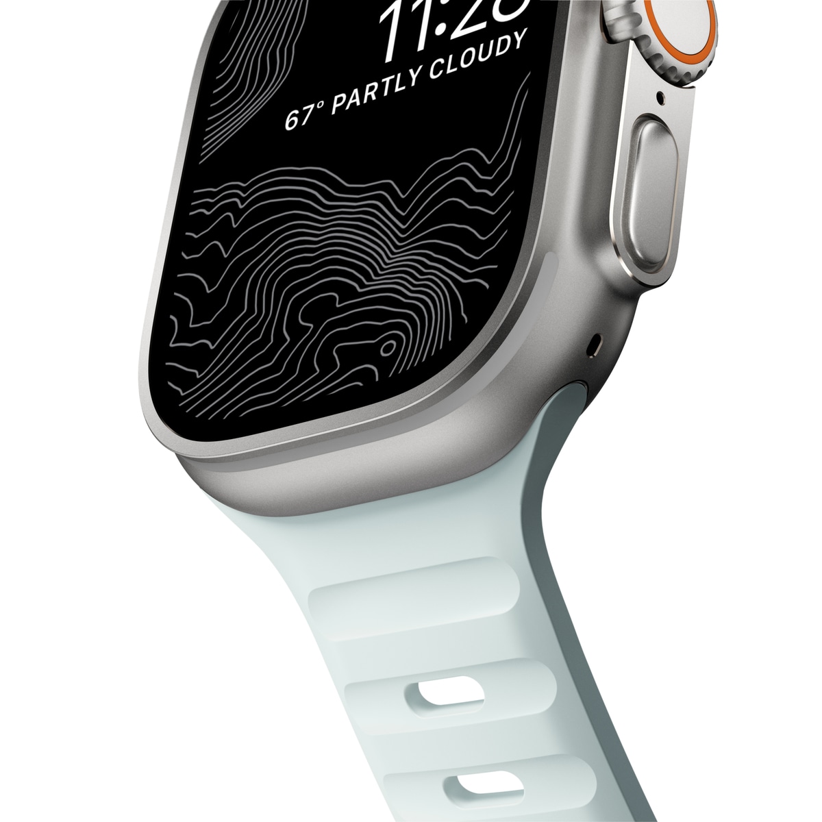 Apple Watch Series 7 45mm Armband - Sport Band Icy Blue Glow - Limited edition