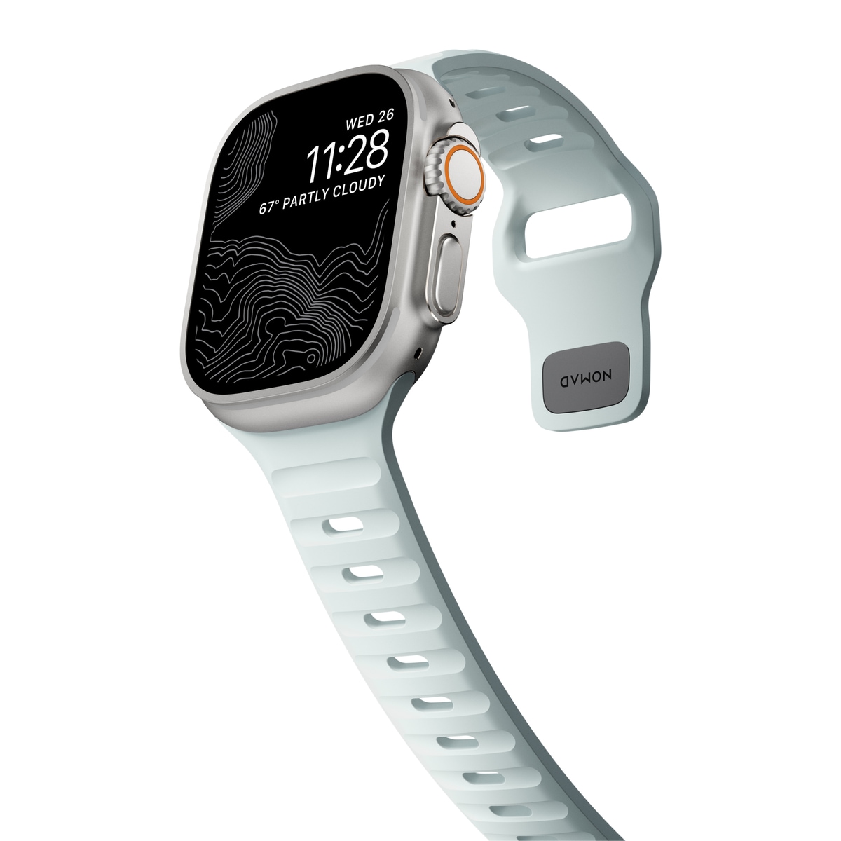 Apple Watch Series 7 45mm Armband - Sport Band Icy Blue Glow - Limited edition