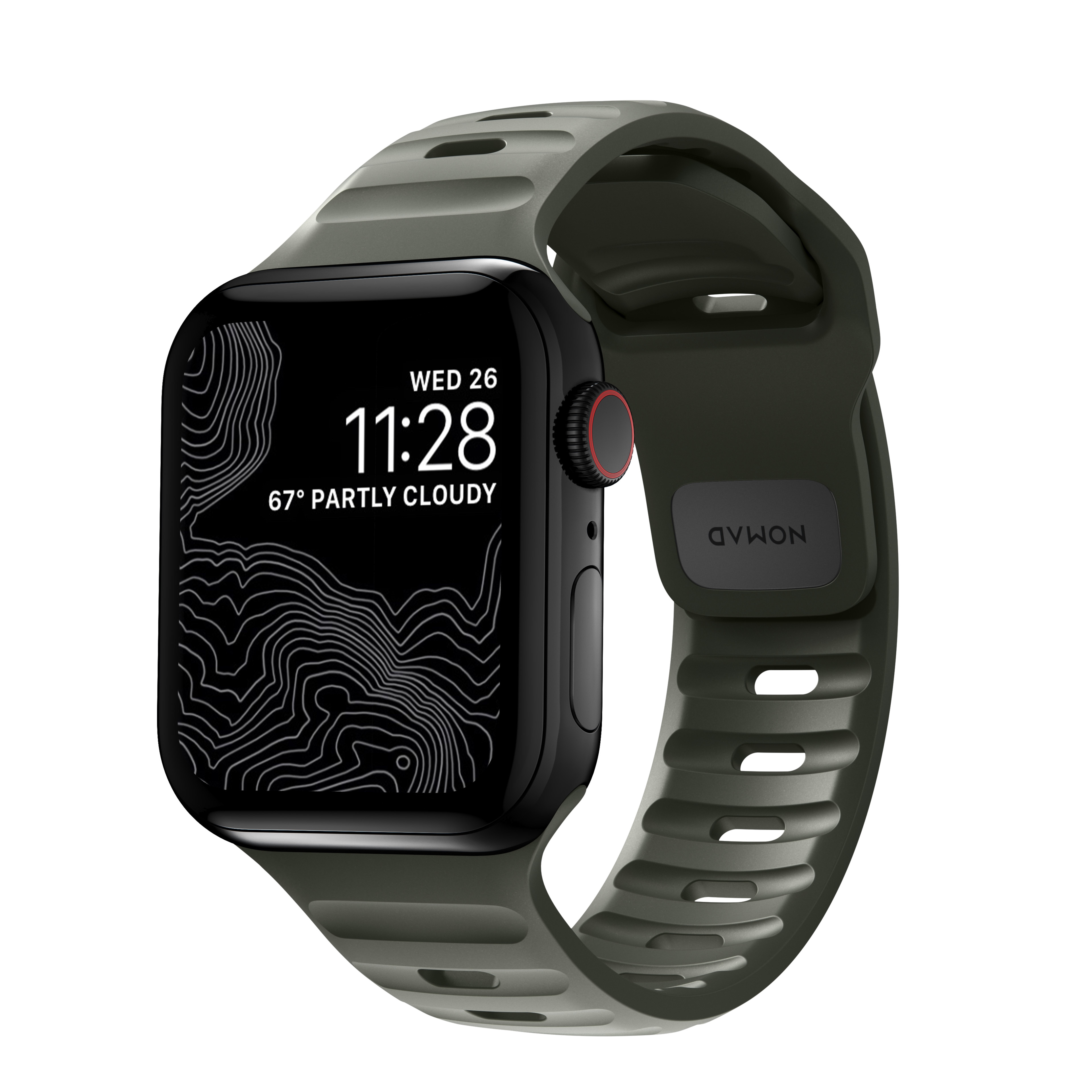 Apple Watch Series 4-6 44mm Armband - Sport Band Ash Green