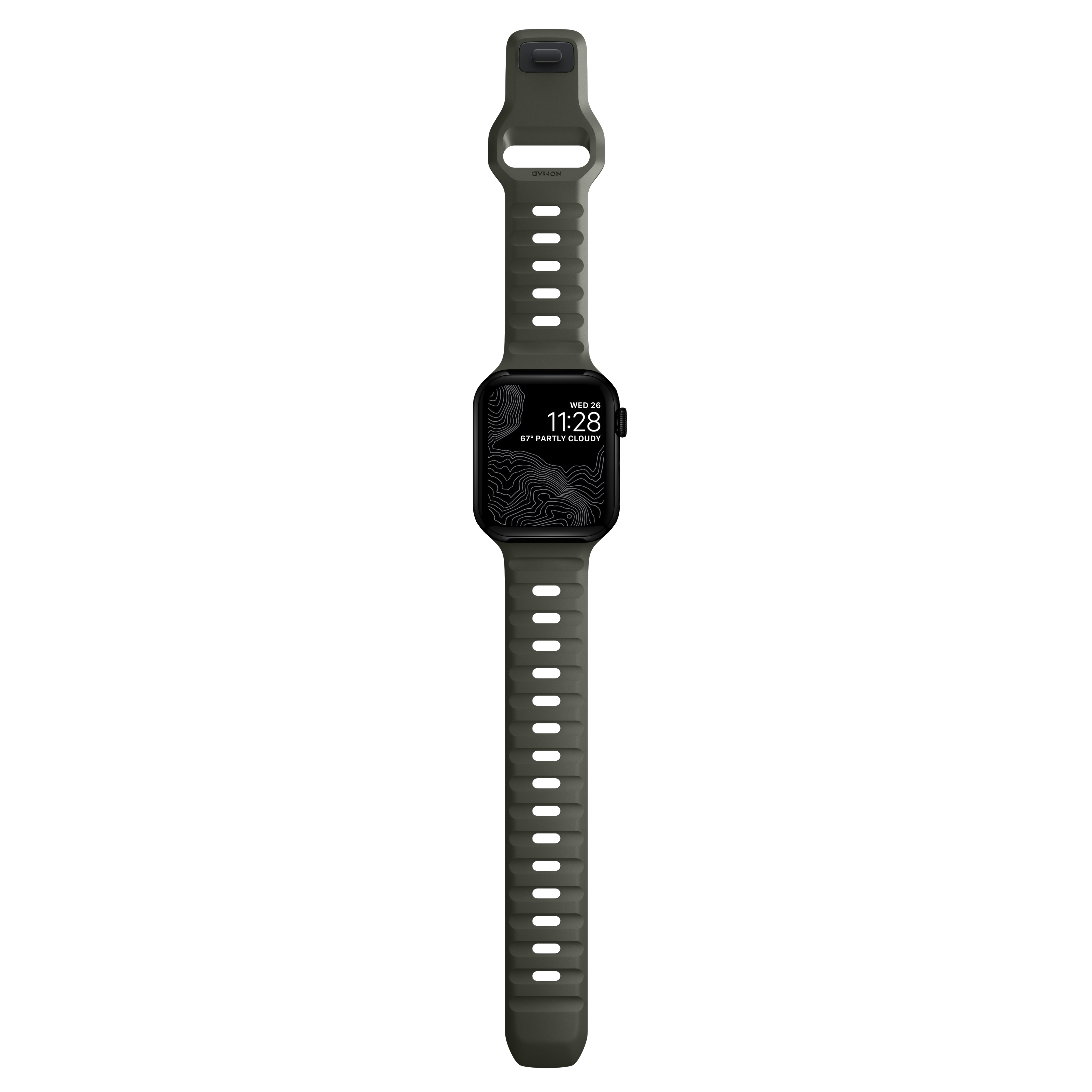 Apple Watch Series 4-6 44mm Armband - Sport Band Ash Green