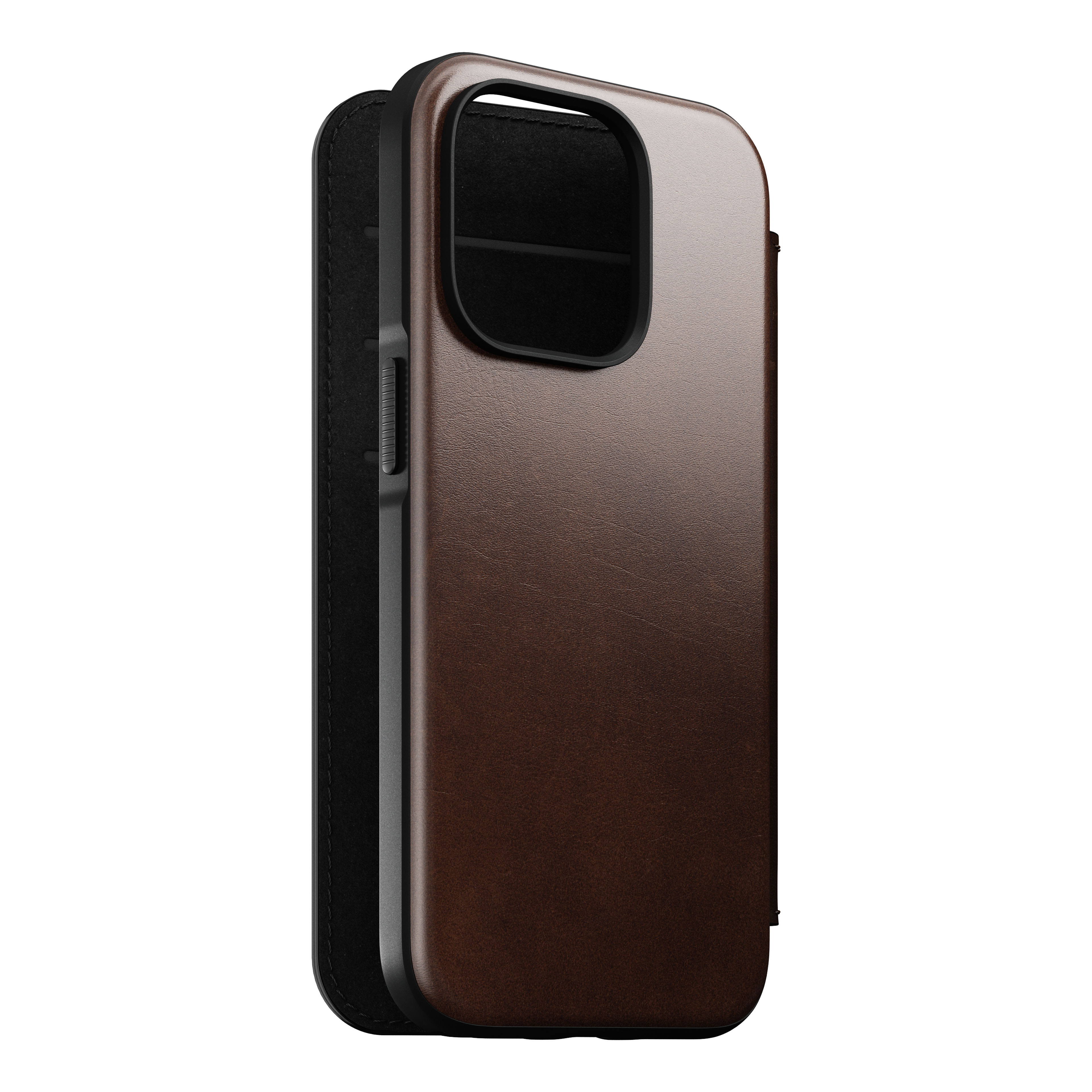 iPhone 14 Pro Läderfodral MagSafe  - Modern Horween Leather Folio Brun