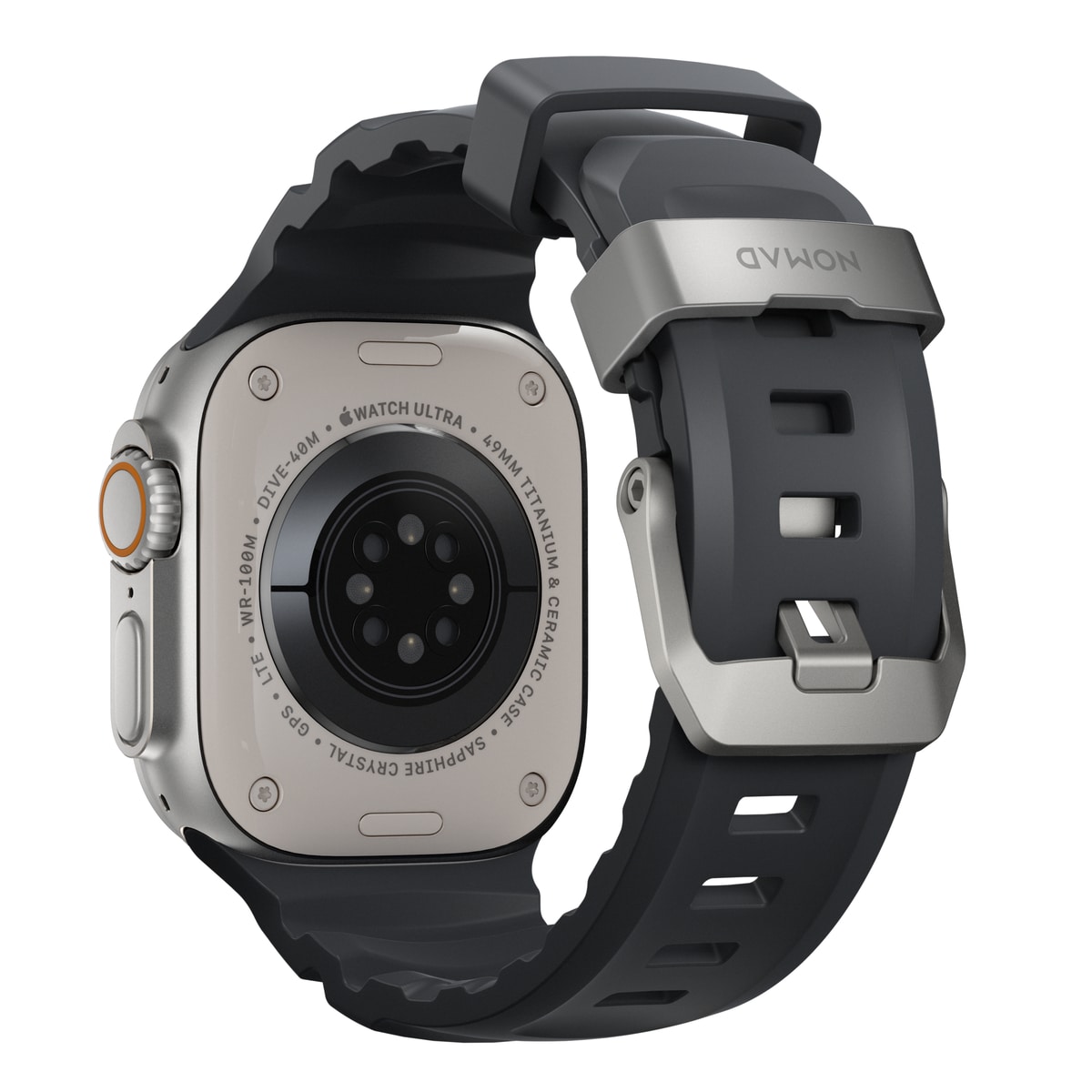 Apple Watch Series 4-6 44mm Armband Rocky Point (Natural Hardware) Storm