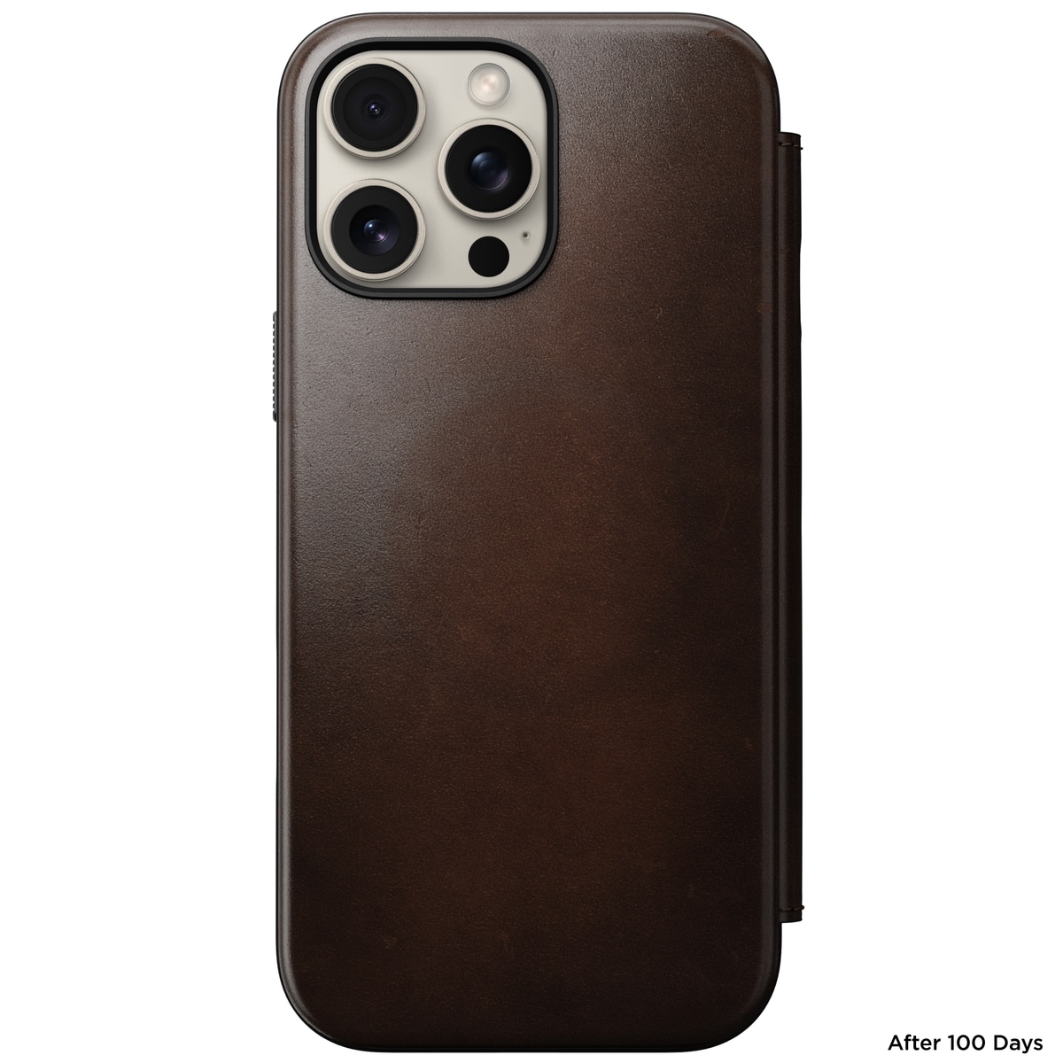 iPhone 16 Pro Max Läderfodral MagSafe  - Modern Horween Leather Folio Rustic Brown