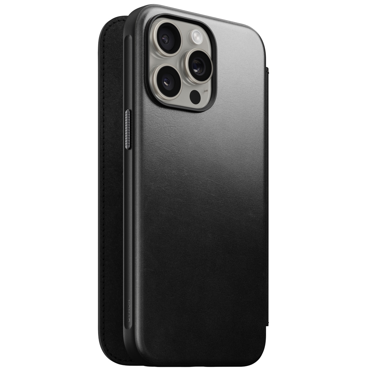iPhone 15 Pro Max Läderfodral MagSafe  - Modern Horween Leather Folio Black