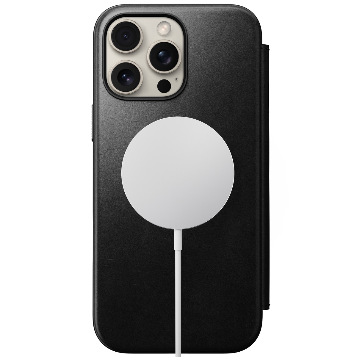 iPhone 16 Pro Max Läderfodral MagSafe  - Modern Horween Leather Folio Black