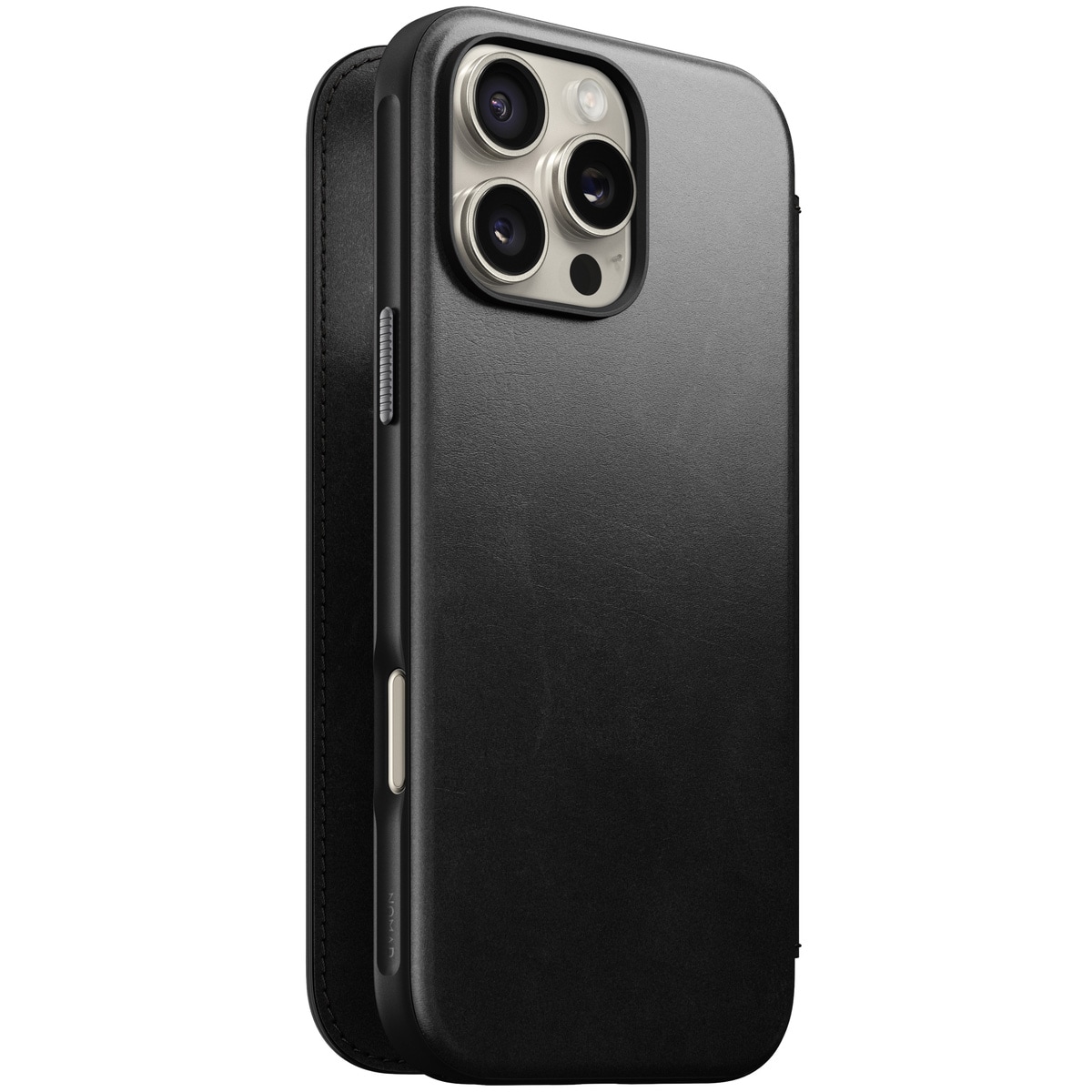 iPhone 16 Pro Max Läderfodral MagSafe  - Modern Horween Leather Folio Black
