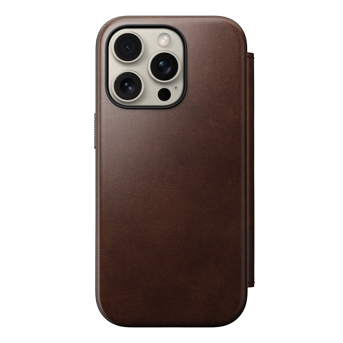 iPhone 16 Pro Läderfodral MagSafe  - Modern Horween Leather Folio Rustic Brown