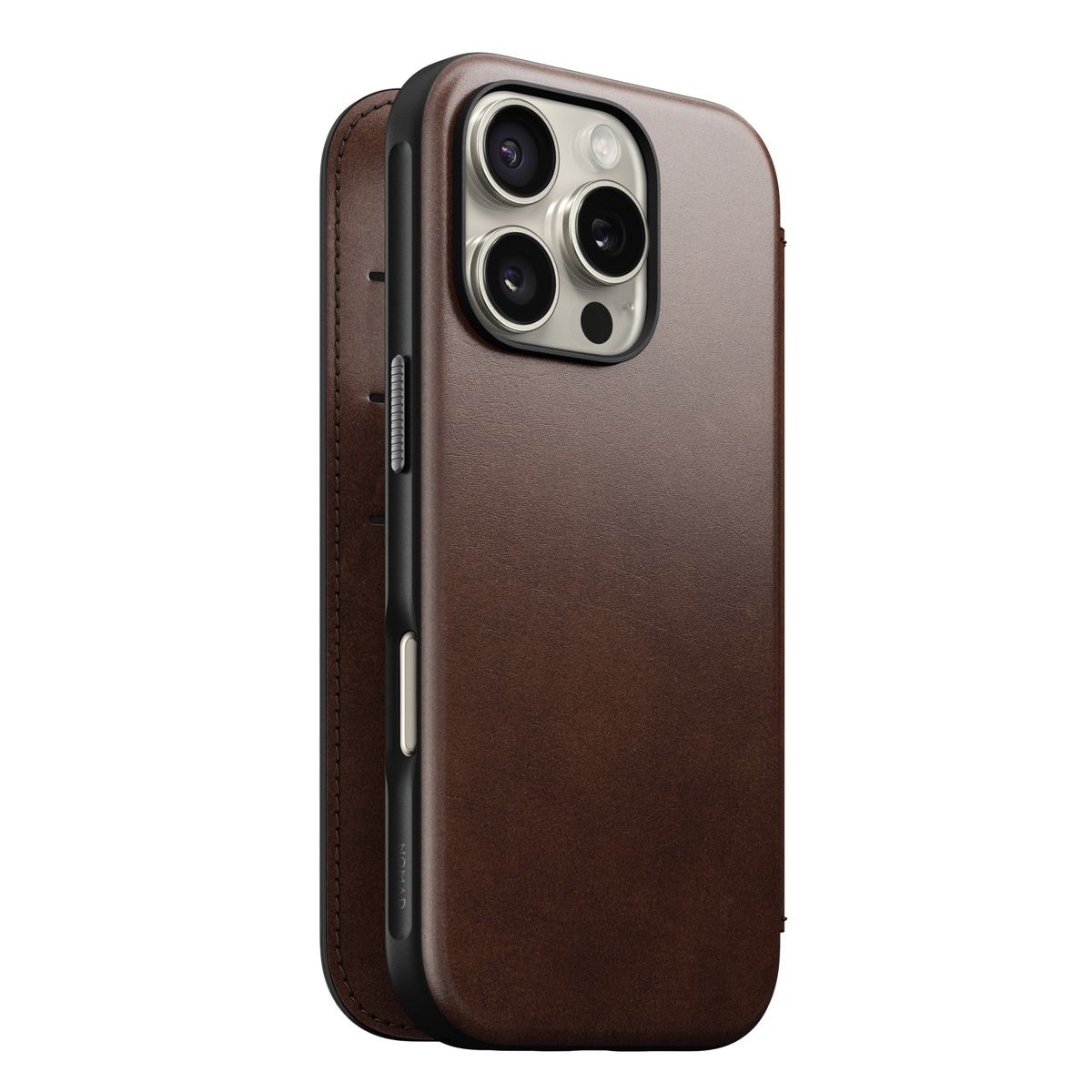 iPhone 16 Pro Läderfodral MagSafe  - Modern Horween Leather Folio Rustic Brown