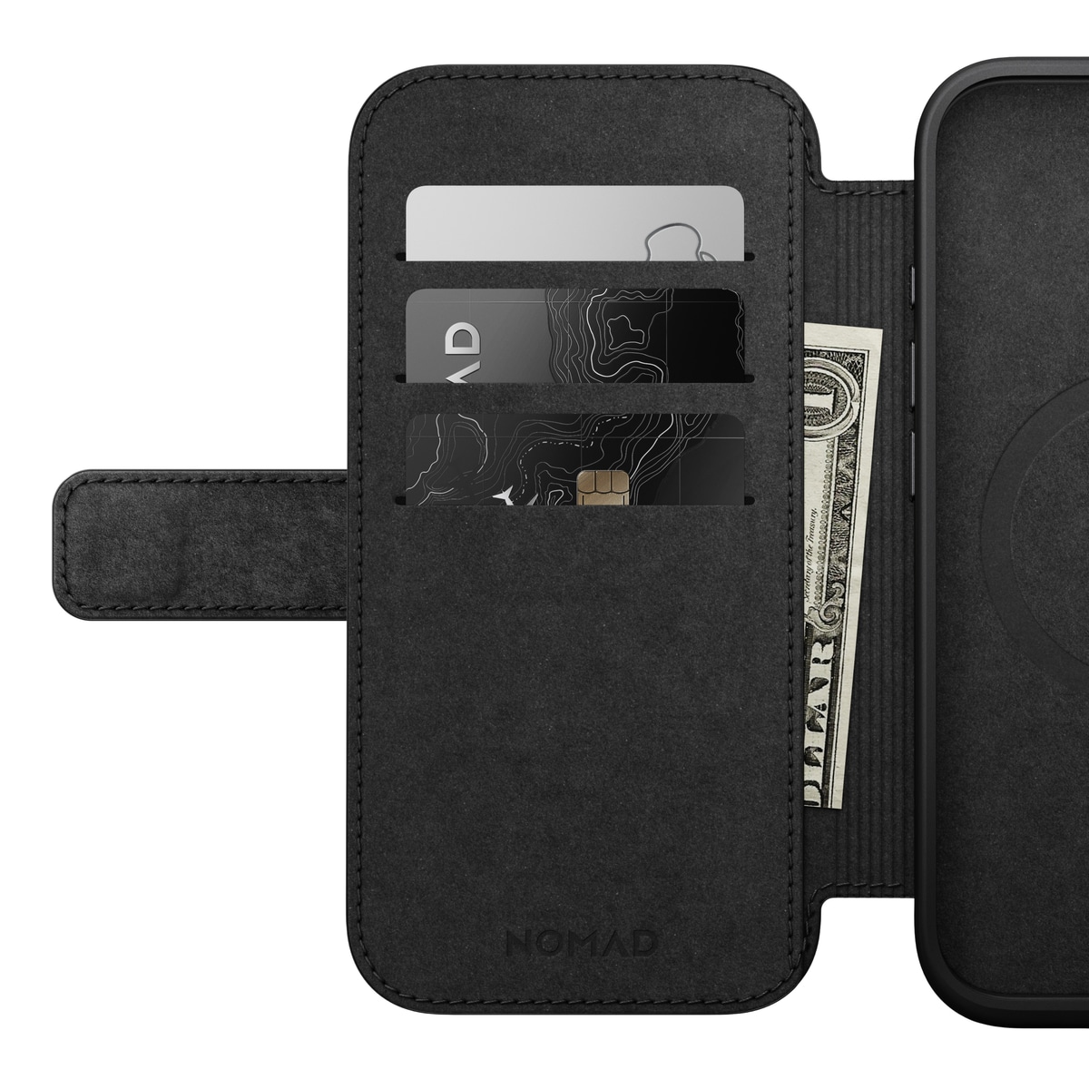iPhone 16 Fodral MagSafe - Modern Leather Folio, Black