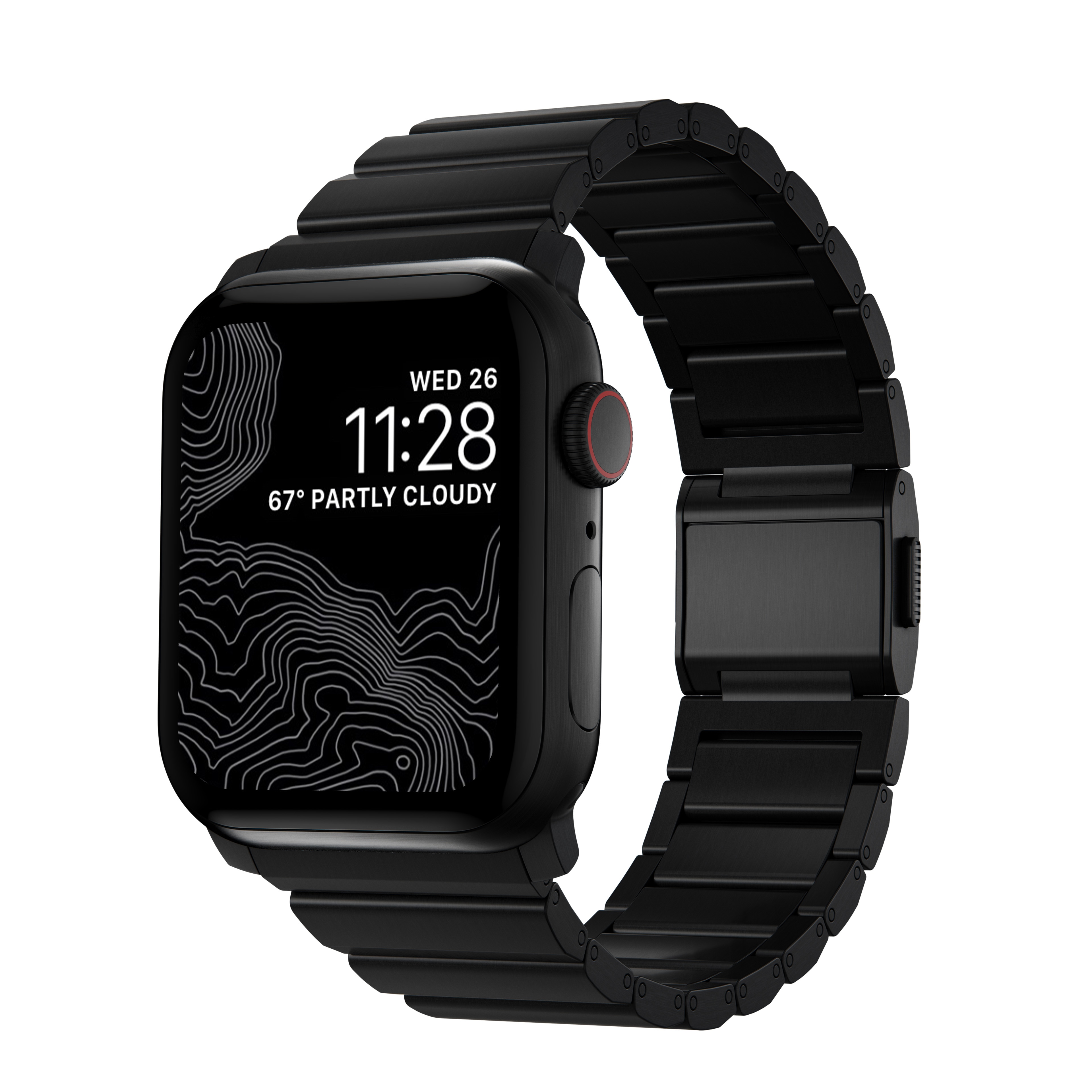 Apple Watch Series 8 45mm Titanium Armband, Svart